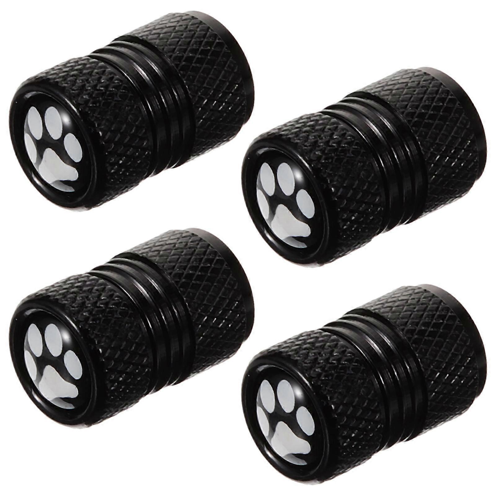 Valves Caps For Car Tires 1 Set Tire Valve Cap For Use Black Anti-rust Function