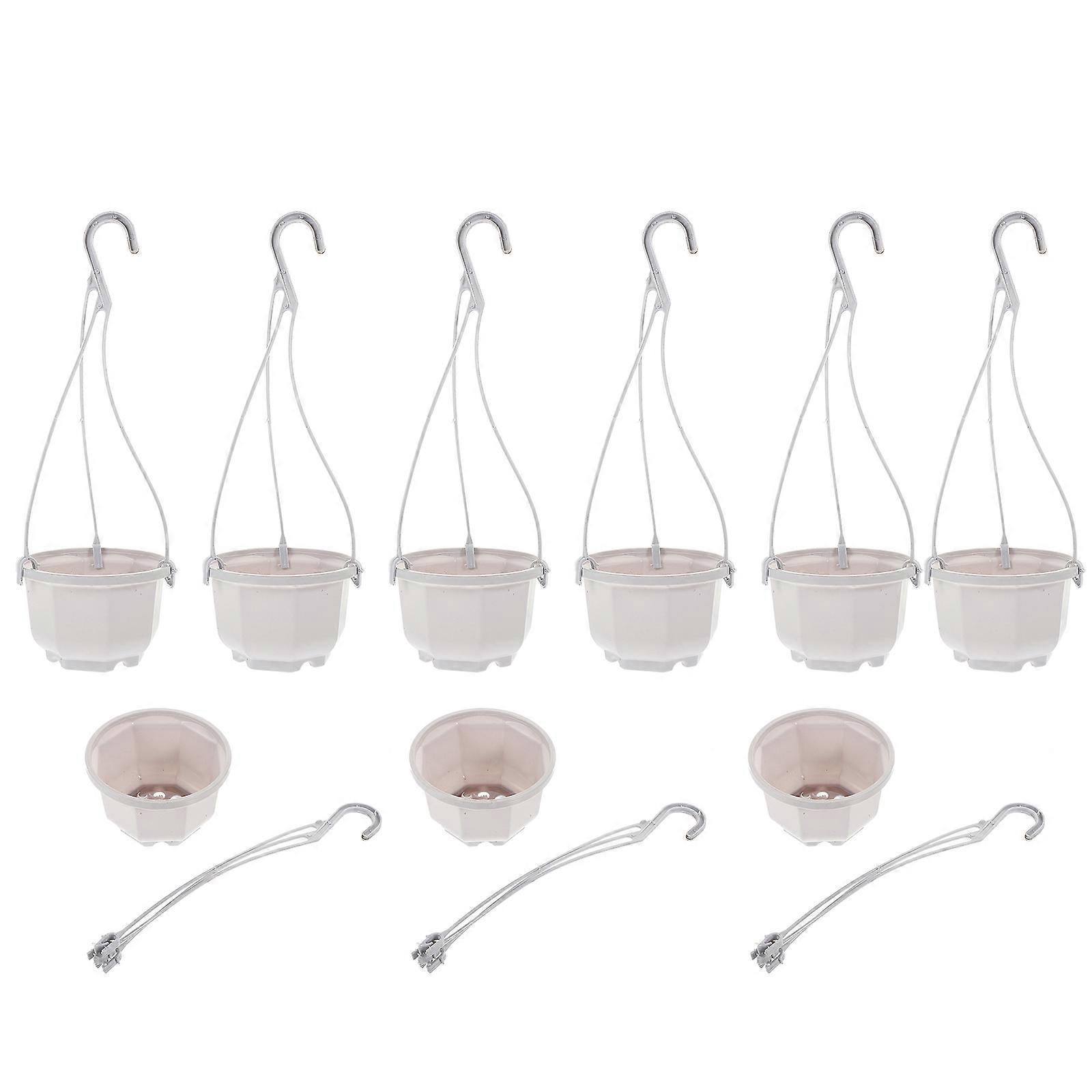 Hanging Flower Baskets Made From Plastic For Indoor Plants 30X9.5CM Aesthetic Decor Ideal For Garden Or Balcony 10 Sets