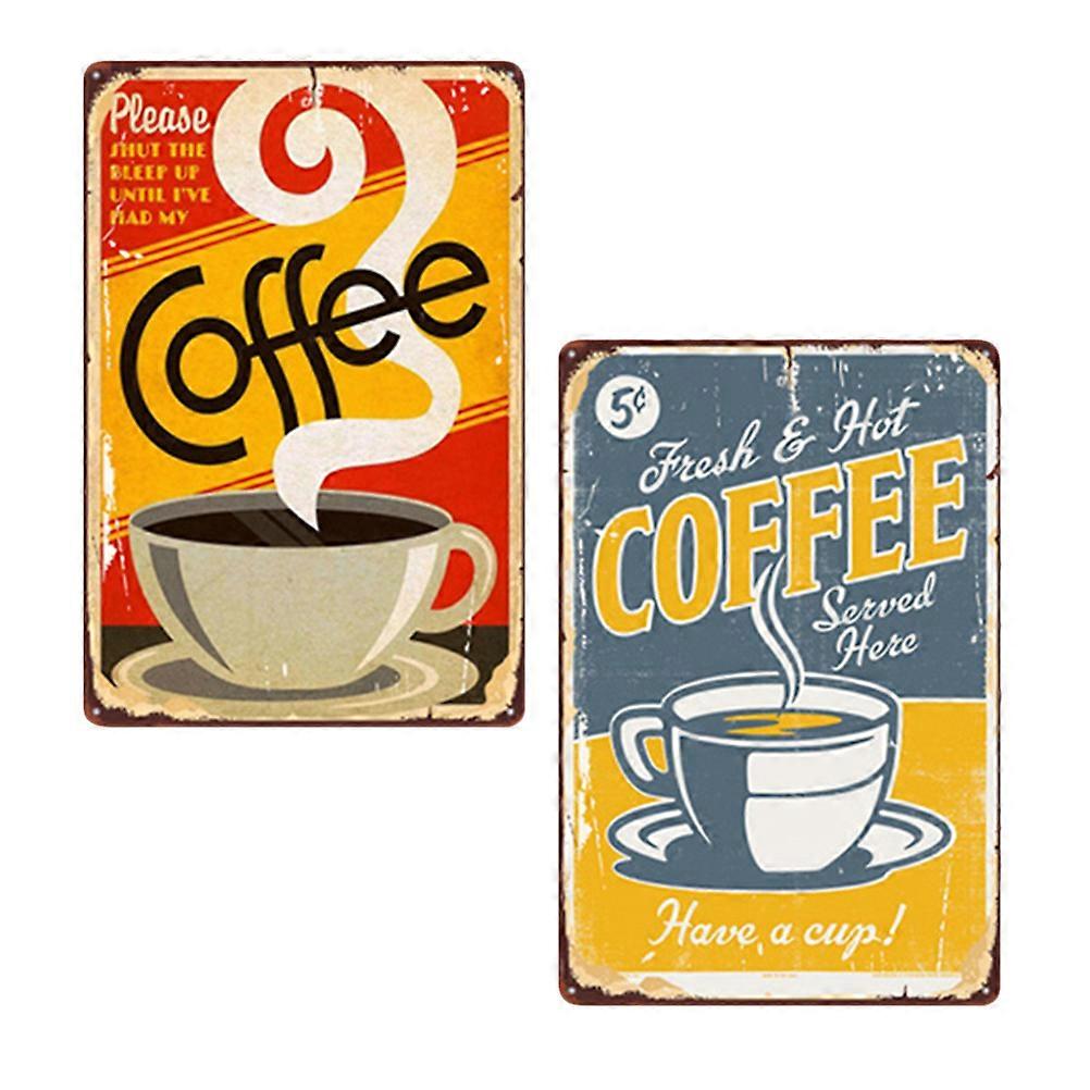 Coffee Wall Decorations For Indoor And Outdoor Spaces 2Pack