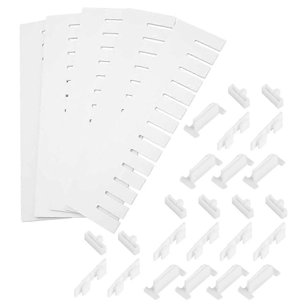 White DIY Drawer Dividers for School Adjustable Storage Box for Socks and Accessories 1 Set