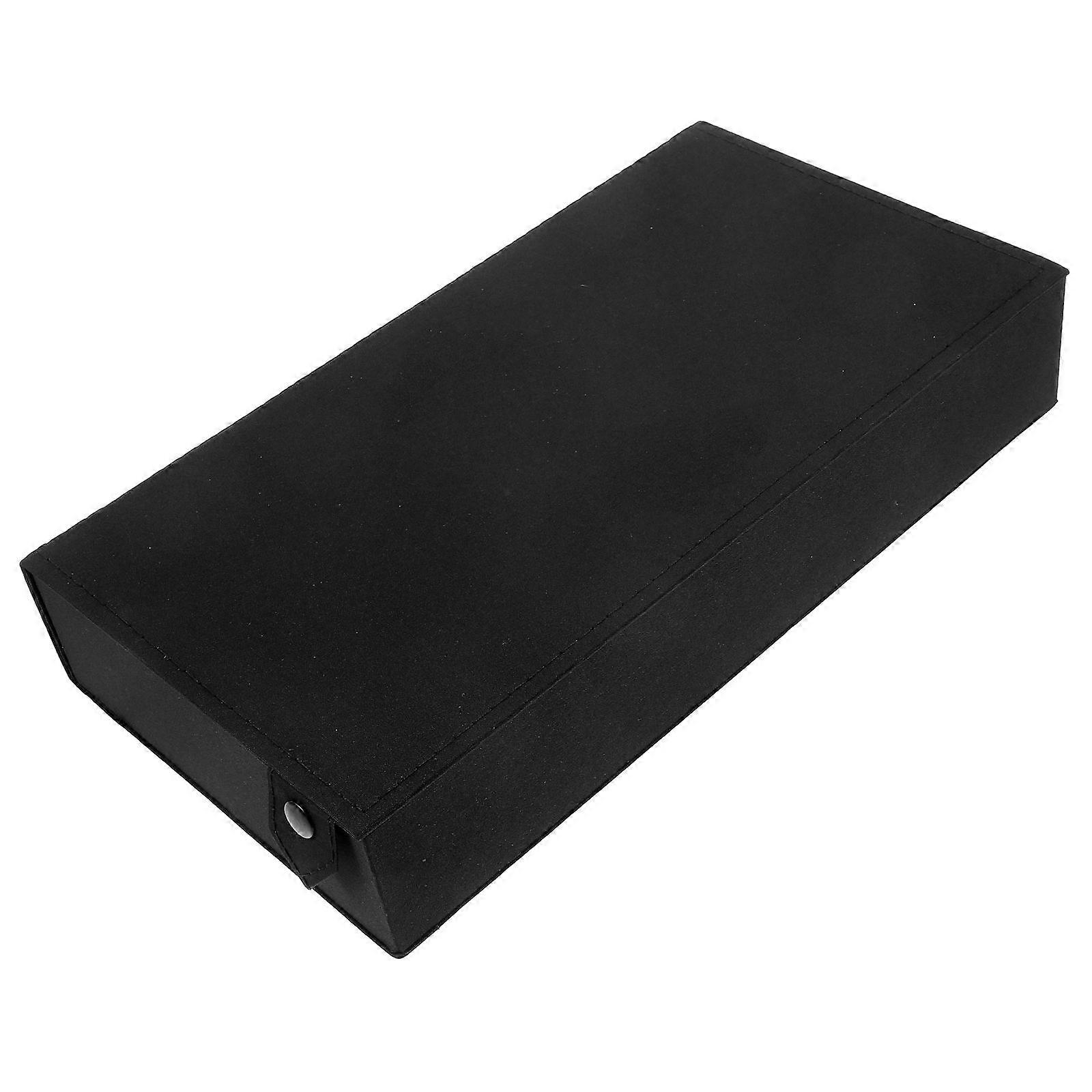 Glasses Organizer Case Multifunctional Storage Solution For Home Decor Black Rectangular Dustproof 1Pcs
