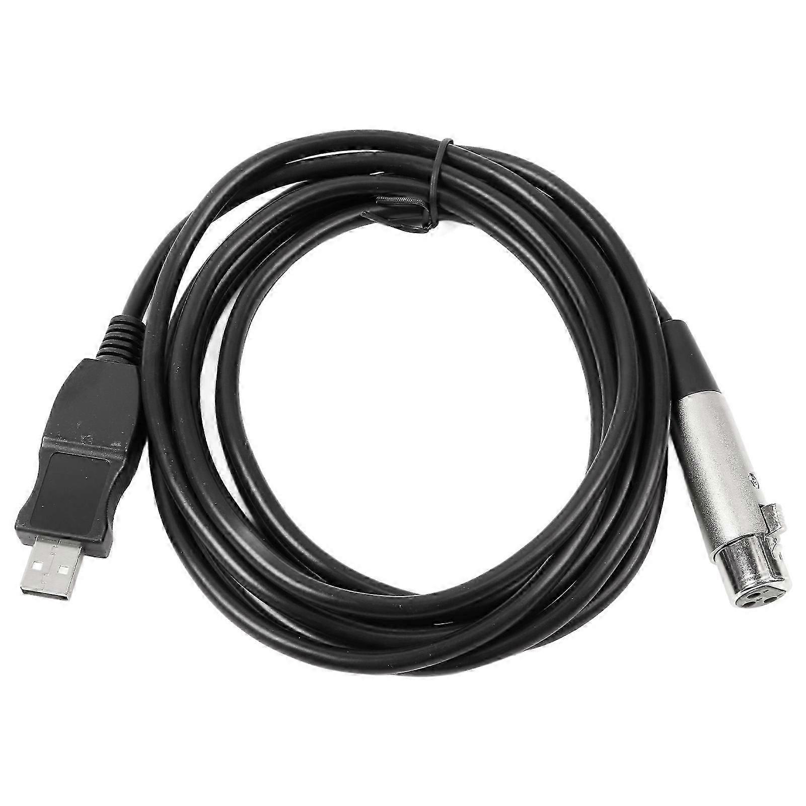USB-zu-XLR-Mikrofonkabel Professioneller stabiler Signalausgang beschreibbares USB-zu-XLR-Mikrofon-Konverterkabel für PC 9,8 Fuß 3 m / 9,8 Fuß