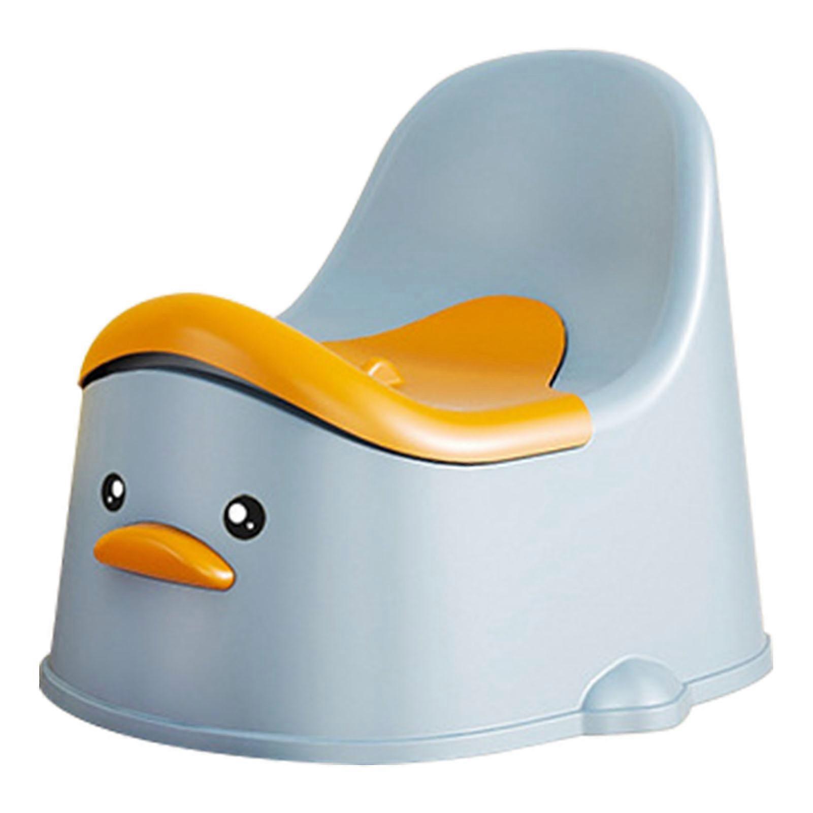 Baby Potty Training Toilet Cute Shape Rounded Edges Prevent Slip Comfortable Baby Potty Toilet for Baby Toddler Blue