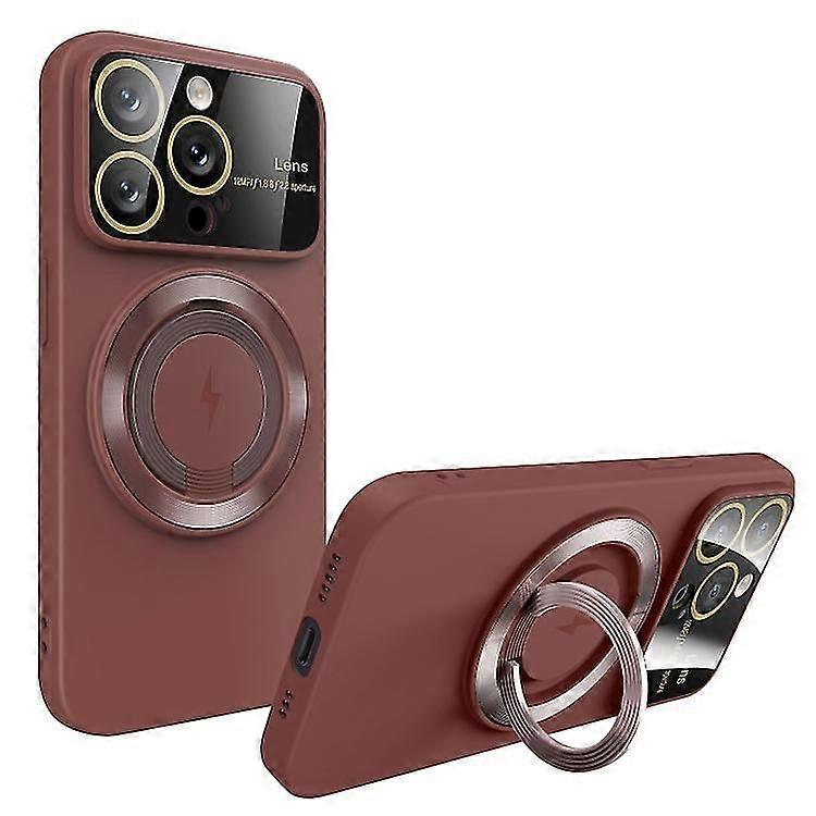 For iPhone 12 Pro Max Large Window MagSafe Magnetic Holder Phone Case