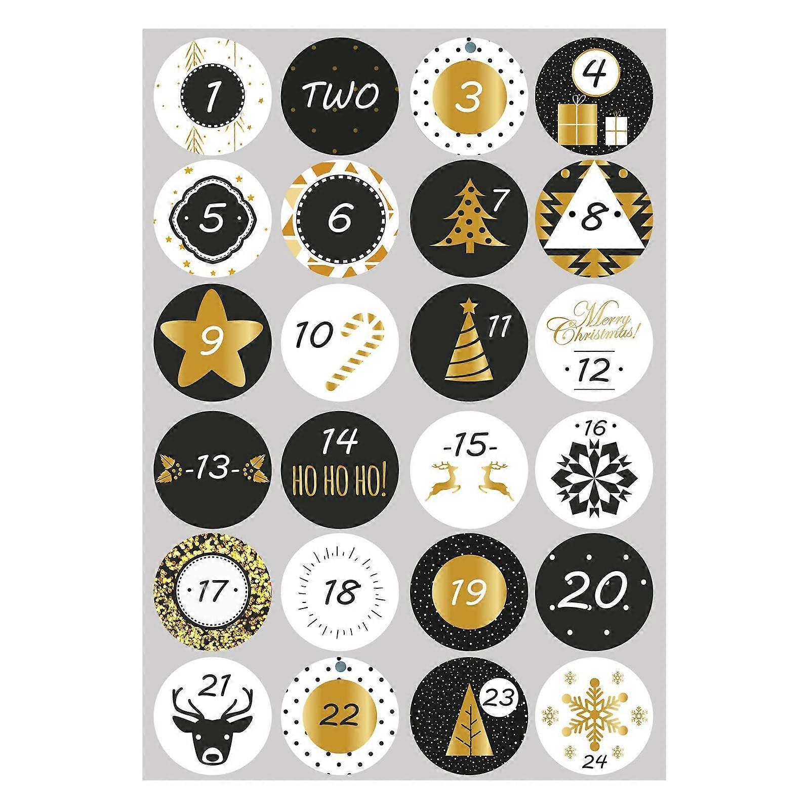 Christmas Advent Calendar Stickers, 124 Countdown Advent Calendar