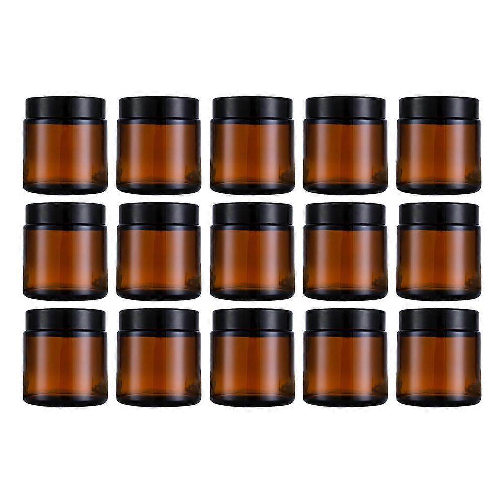 Glass Cream Bottles 15Pcs Compact Design 50g Capacity Multi Colored Leak-proof Containers For Personal Care Users
