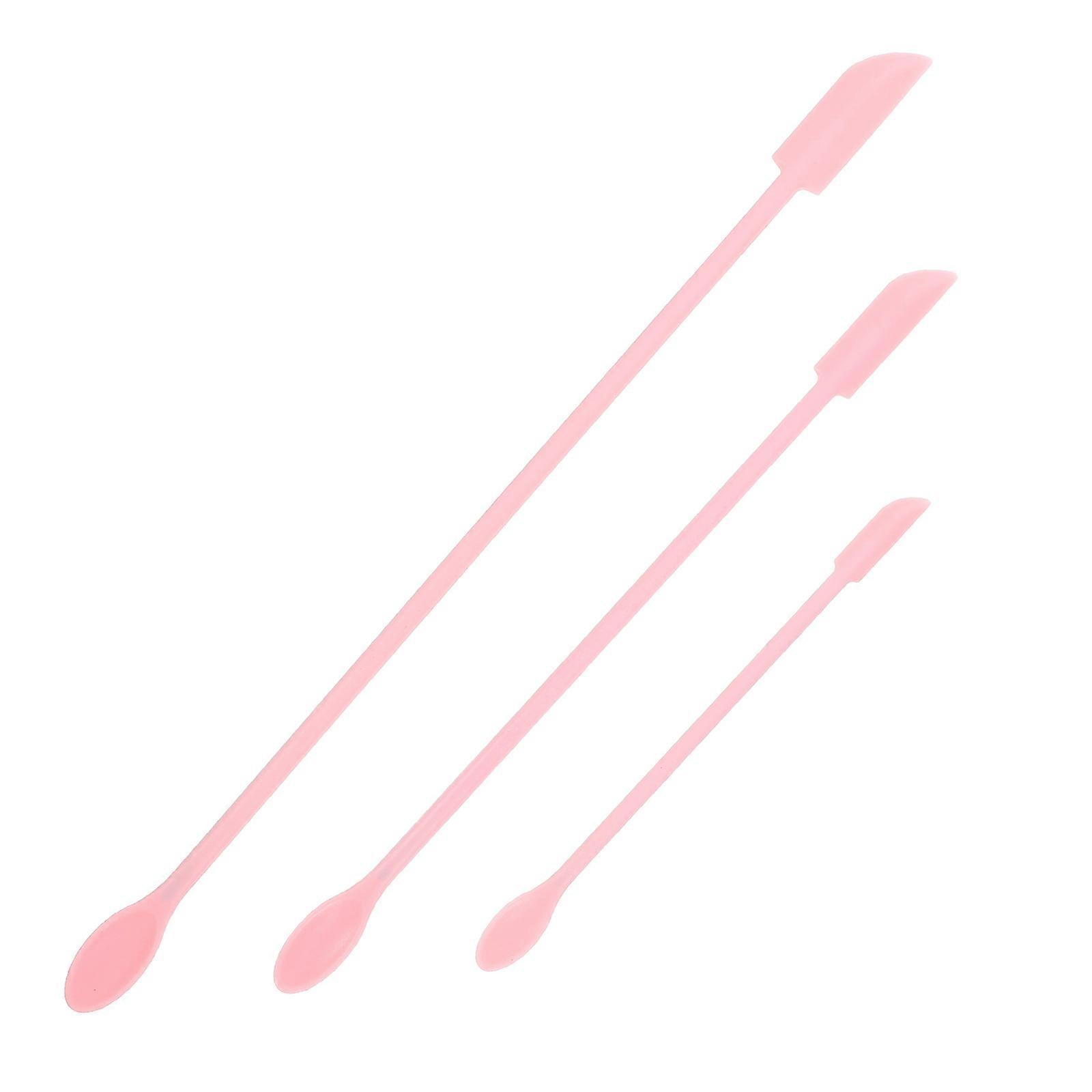 Pink Silicone for Home Use Double Head Design Ergonomic Handle Cake Cream Mixing 3Pcs