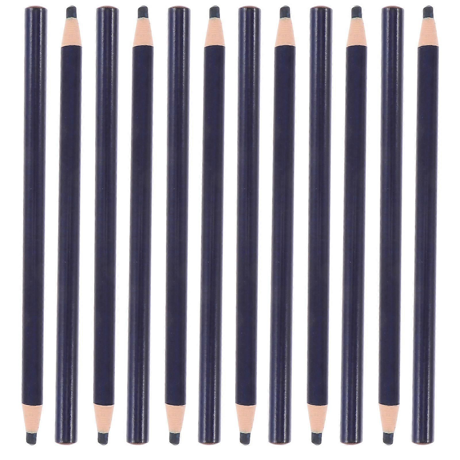 12Pcs Blue Plastic Thread Machine Sewing Pens for Sign with Strong Adhesion and Continuous Core