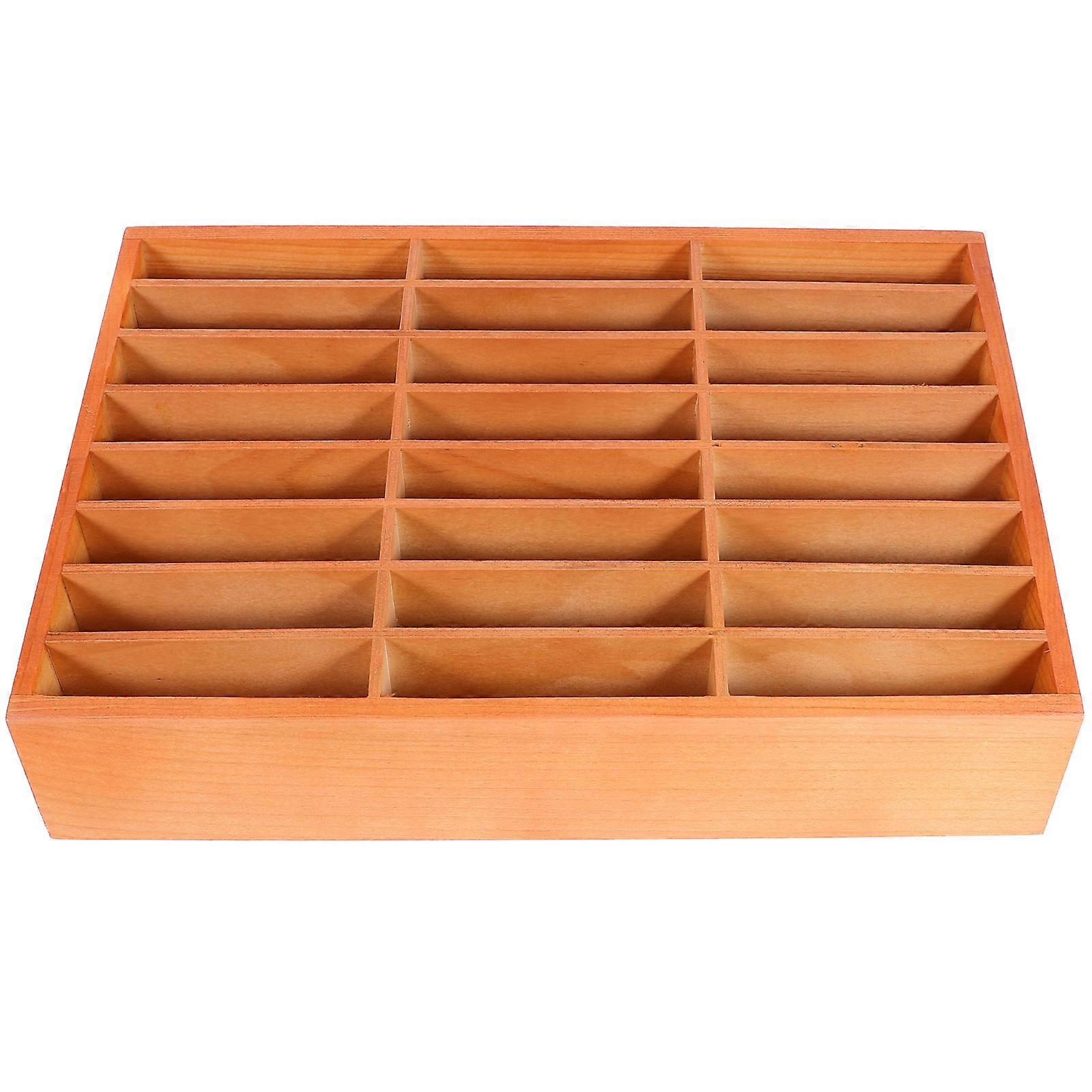 Chocolate Cell Phone Storage Box for Desktop Organization in Office or Classroom 10.5 x 6.3 x 4.7 inches