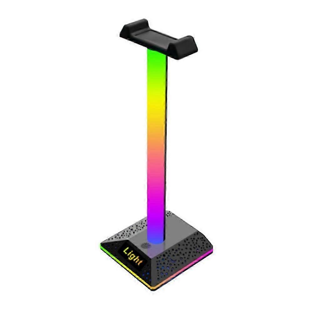 RGB Gaming Headphone Stand with Colorful Lights Gaming Headphone Stand Suitable for Computer Des