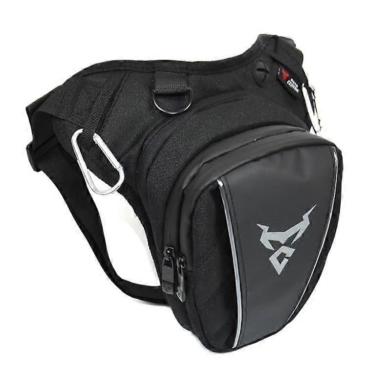 Men's Motorcycle Drop Leg Side Bag Black (Gray)'