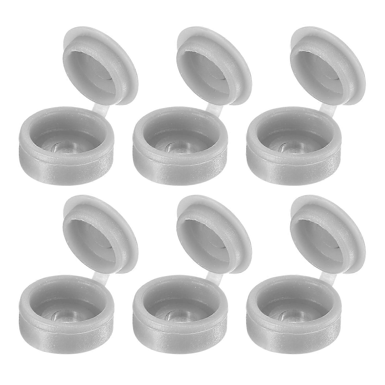 150个螺丝盖帽套装,3毫米灰色塑料铰链螺丝帽,用于覆盖螺丝头