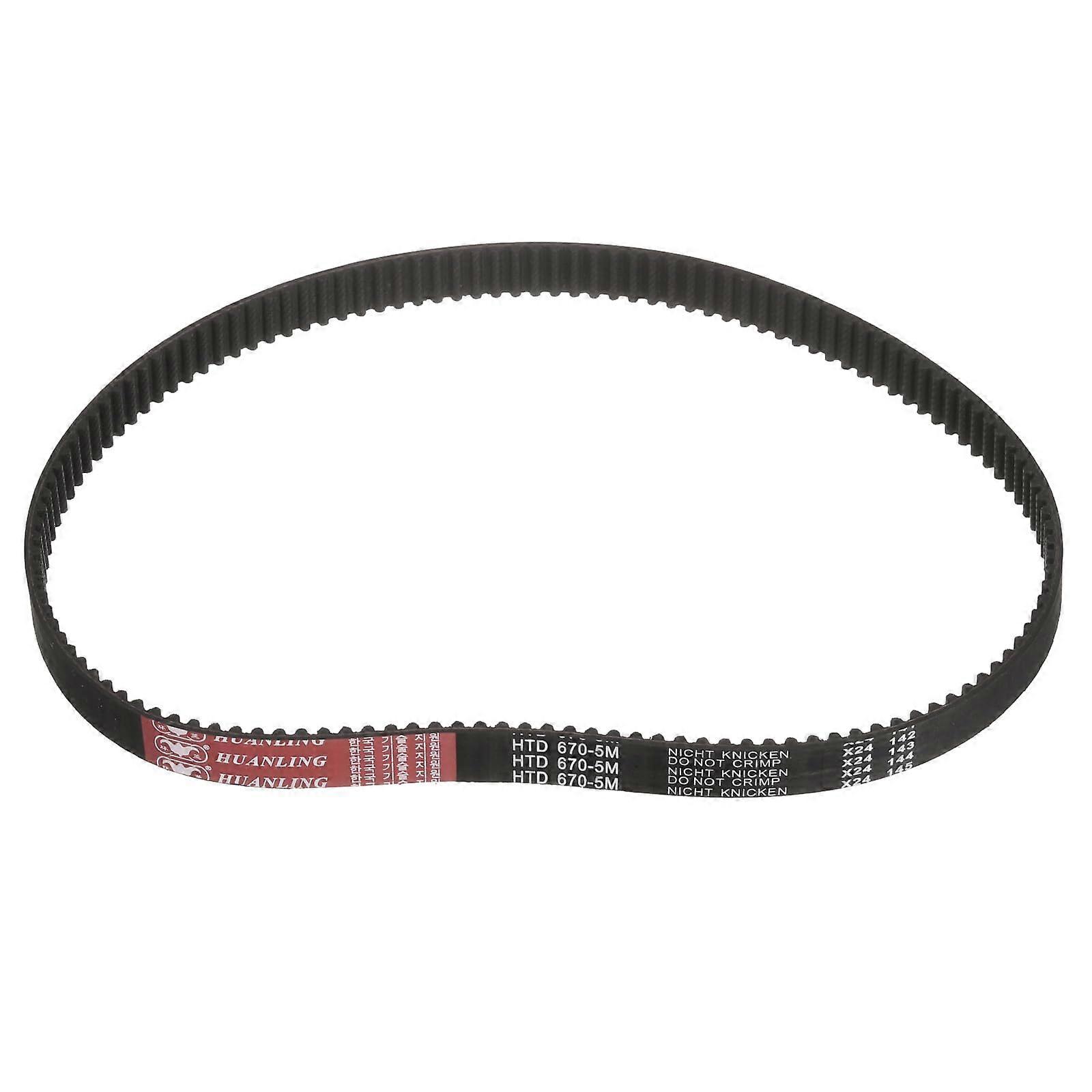 1 x HTD5M Rubber Timing Belt 134T 670mm Pitch Length x 15mm Width x 3.6mm Height Closed Loop Pulley Timing Belt