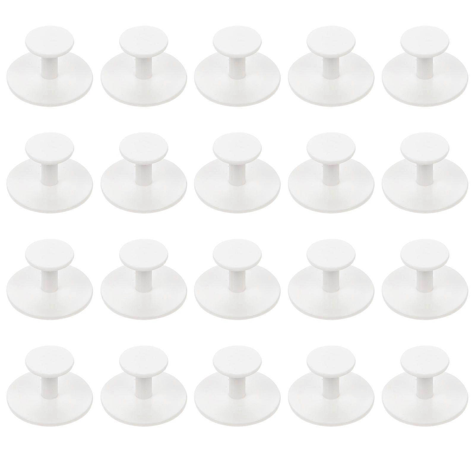 20pcs Adhesive Cabinet Knobs Instant Handles Self-Stick Handles for Window Cabinet