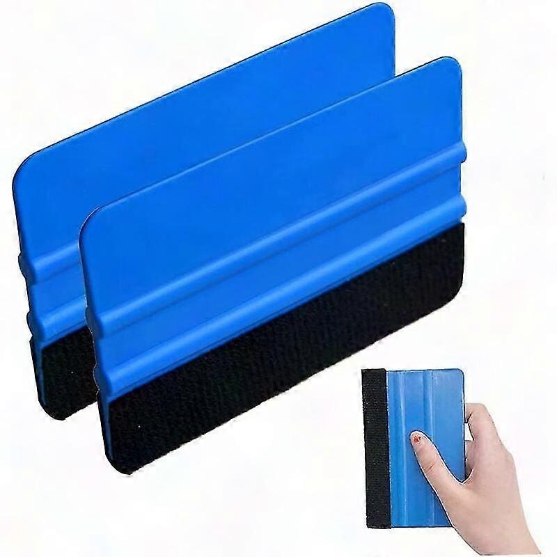 2 Pack Soft Vinyl Sticker Squeegee for Window Tinting - Plastic Scraper with Soft Felt (2pcs)