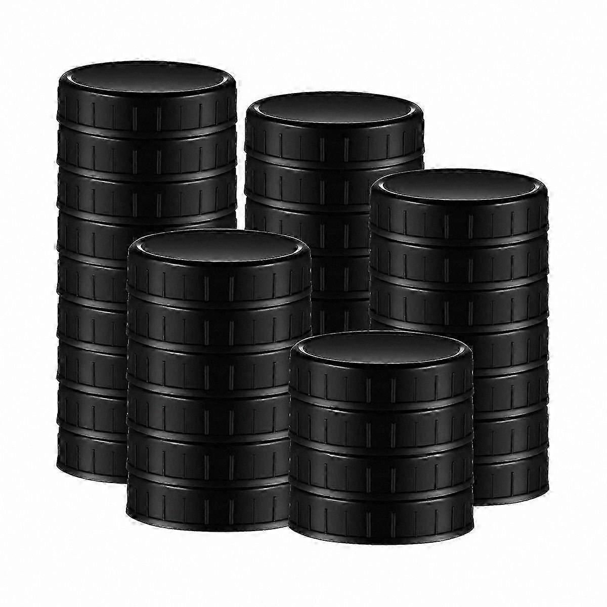 Plastic Storage Caps with Rubber Seal for Jars, Replacement Lids for Canning and Mason Jars