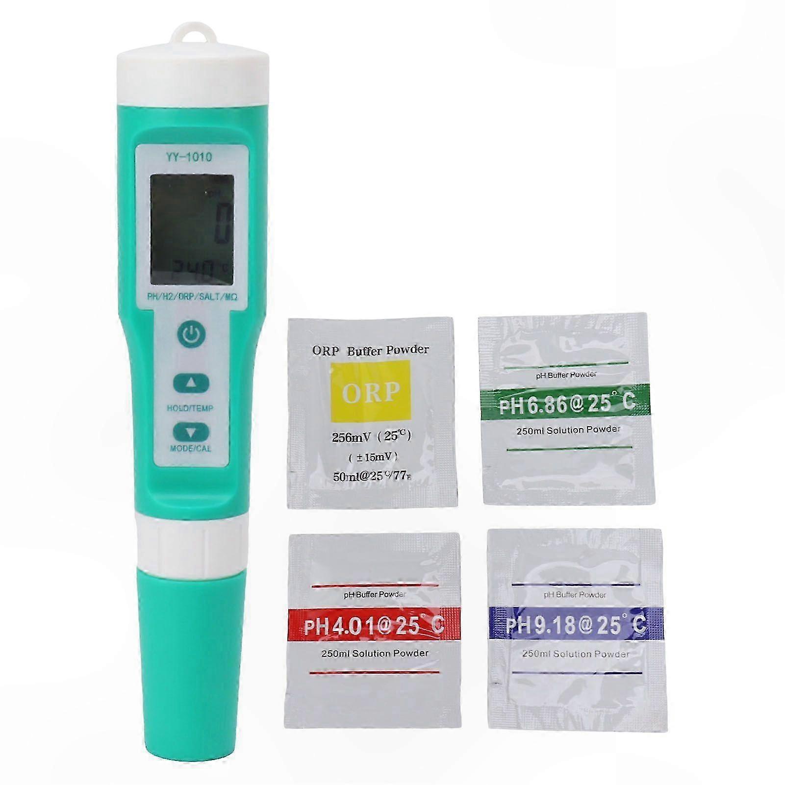 Waterproof PH Tester with Large Display, Auto Temperature Compensation for TDS, EC, ORP, Salt, H2, S.G, Fertility Monitoring