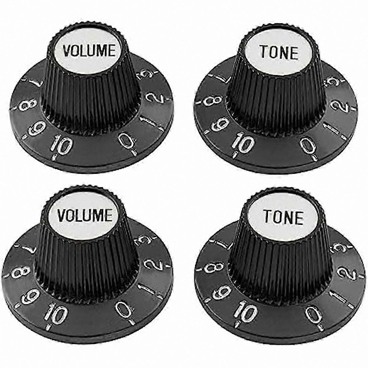 Electric Guitar Bass Amplifier Effect Pedal Control Knobs with Witch Hat and Top Hat Design for Tone and Volume Adjustment
