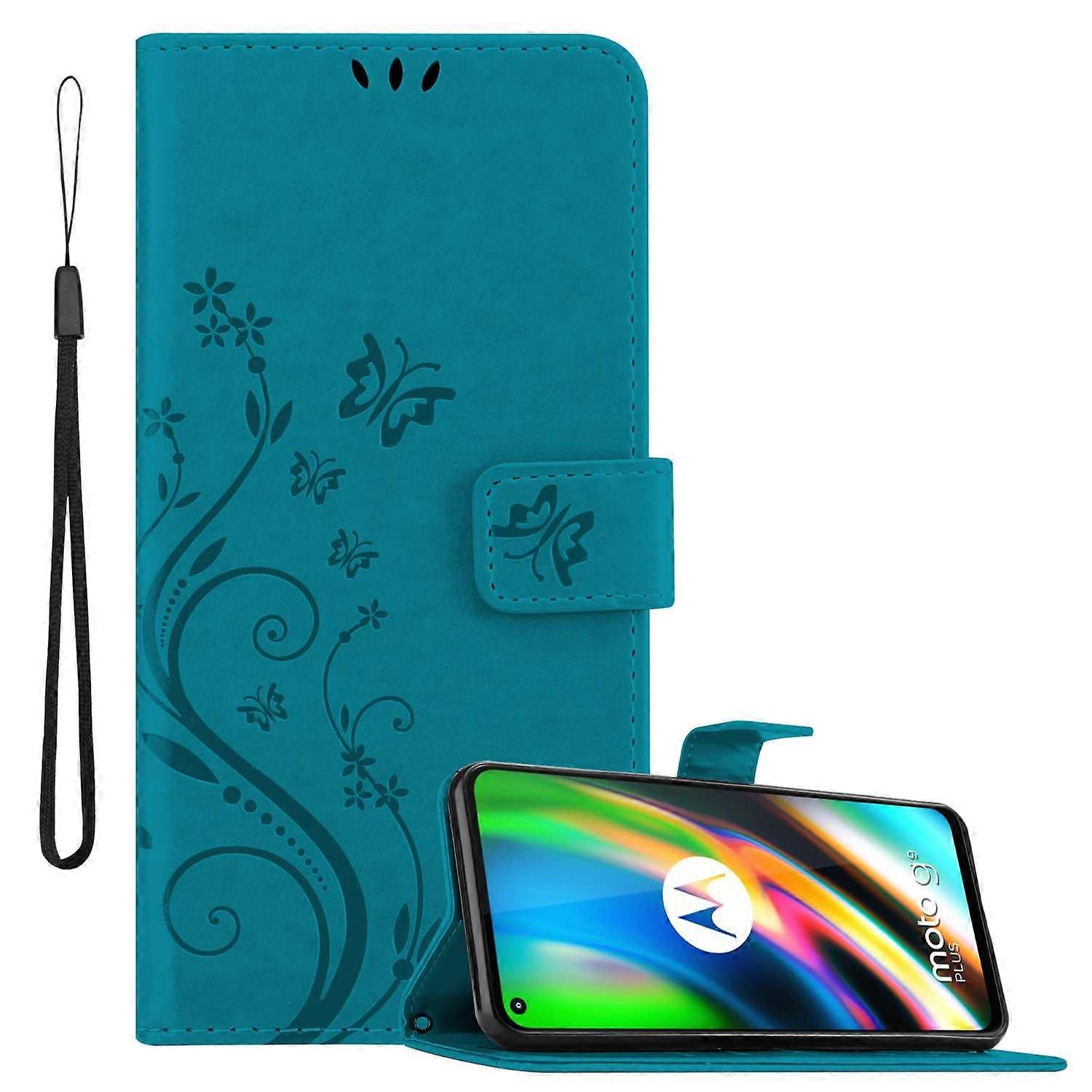Motorola MOTO G9 PLUS Protective Case - with Floral Print and Card Slot