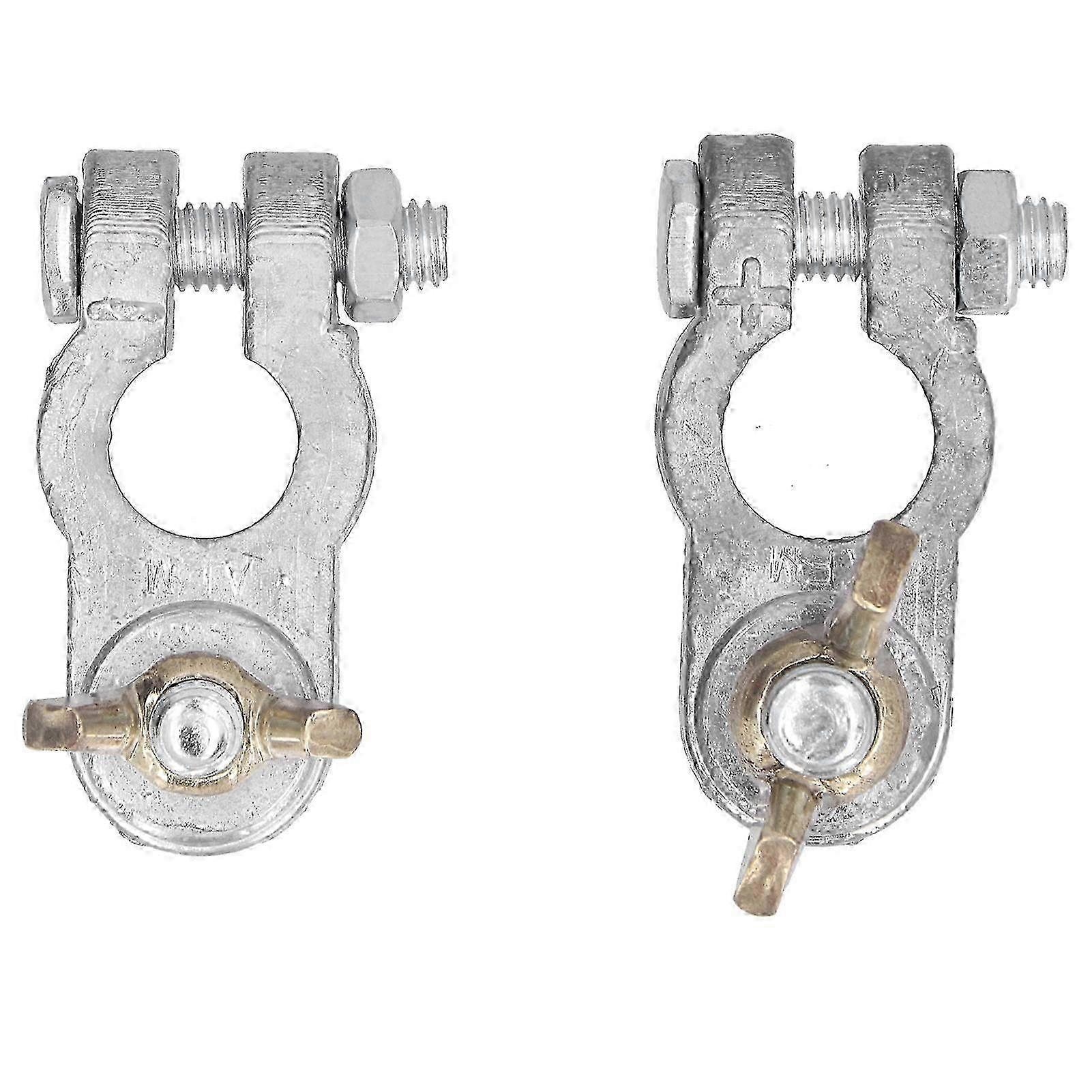 2 piezas de abrazaderas de terminal de batería de liberación rápida anticorrosión accesorio universal para automóvil