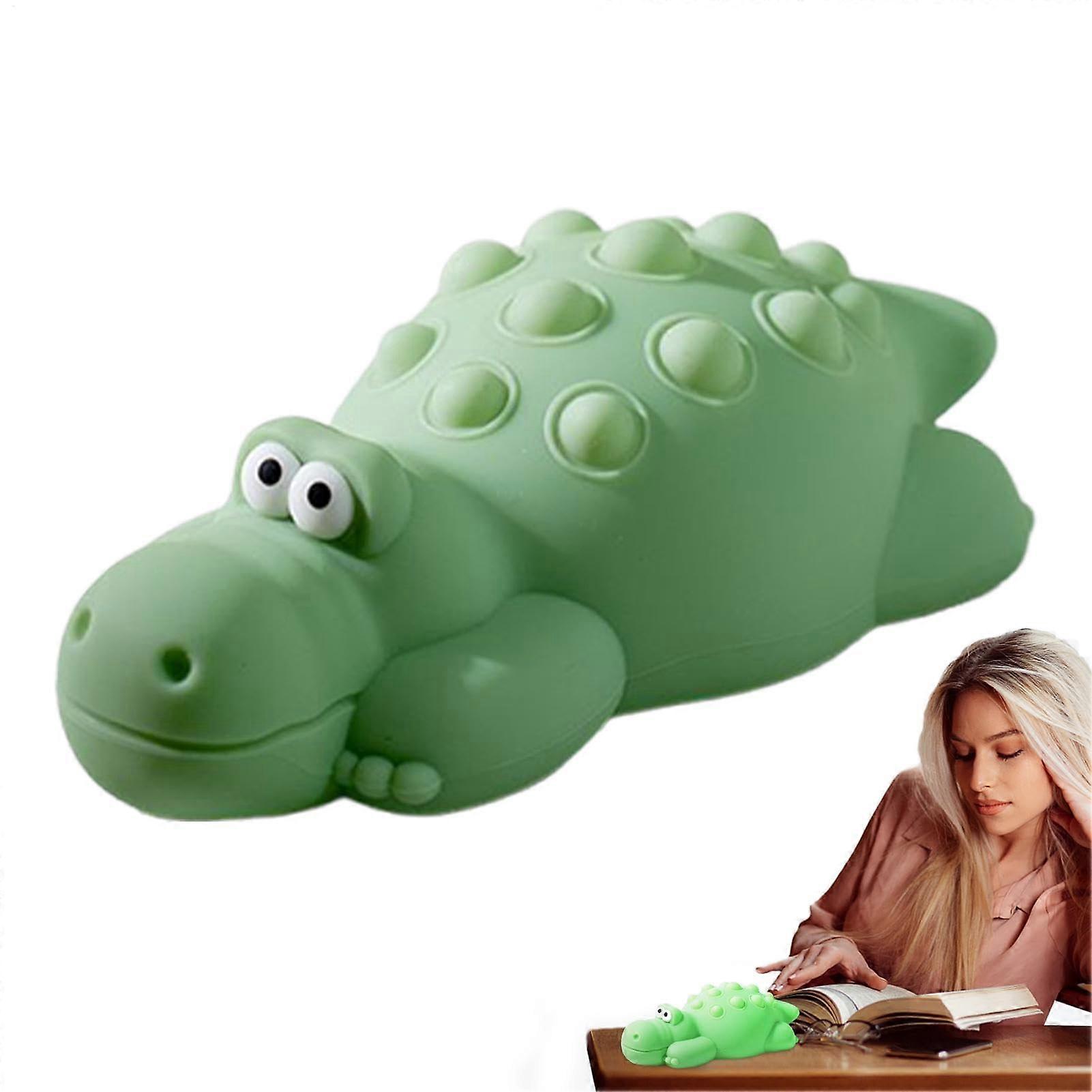 Crocodile Night Lamp for Bedroom | Silicone Animal Bedside Table Light for Nursery and Study Room, Soft Touch Design