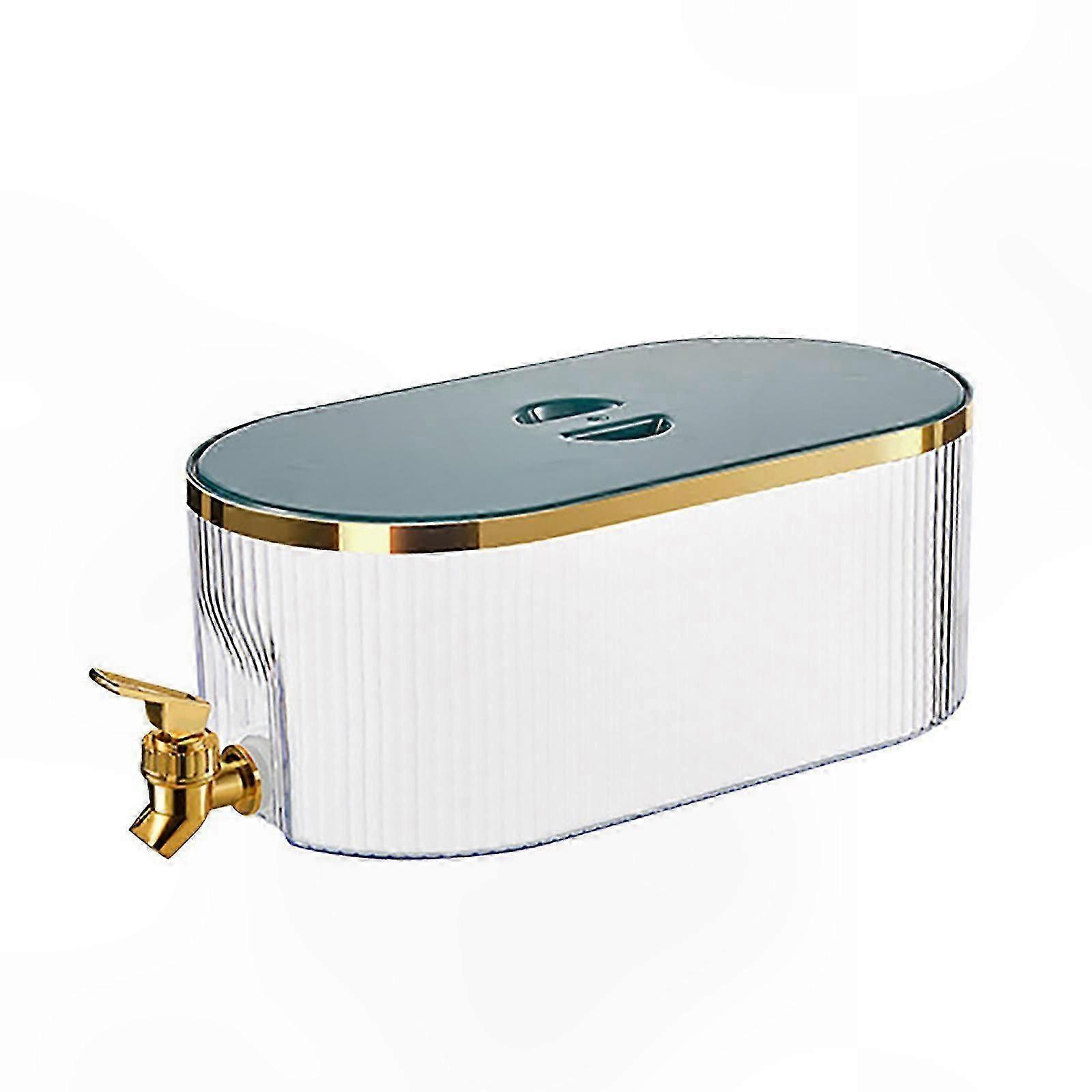 Large 5.3L Beverage Dispenser with Spigot, Cold Water Pitcher for Fridge, Drink Container for Summer Refreshments