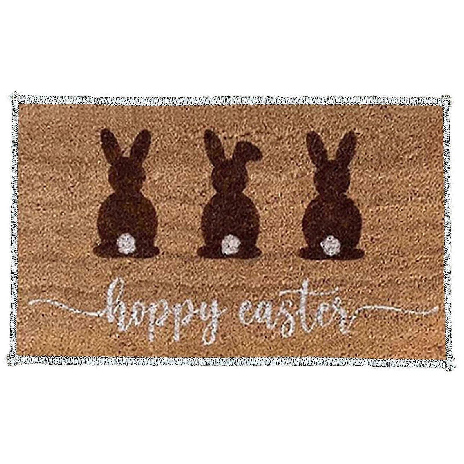 Easter Doormat with Easter Eggs, Anti-Skid Entryway Rug for Indoor/...