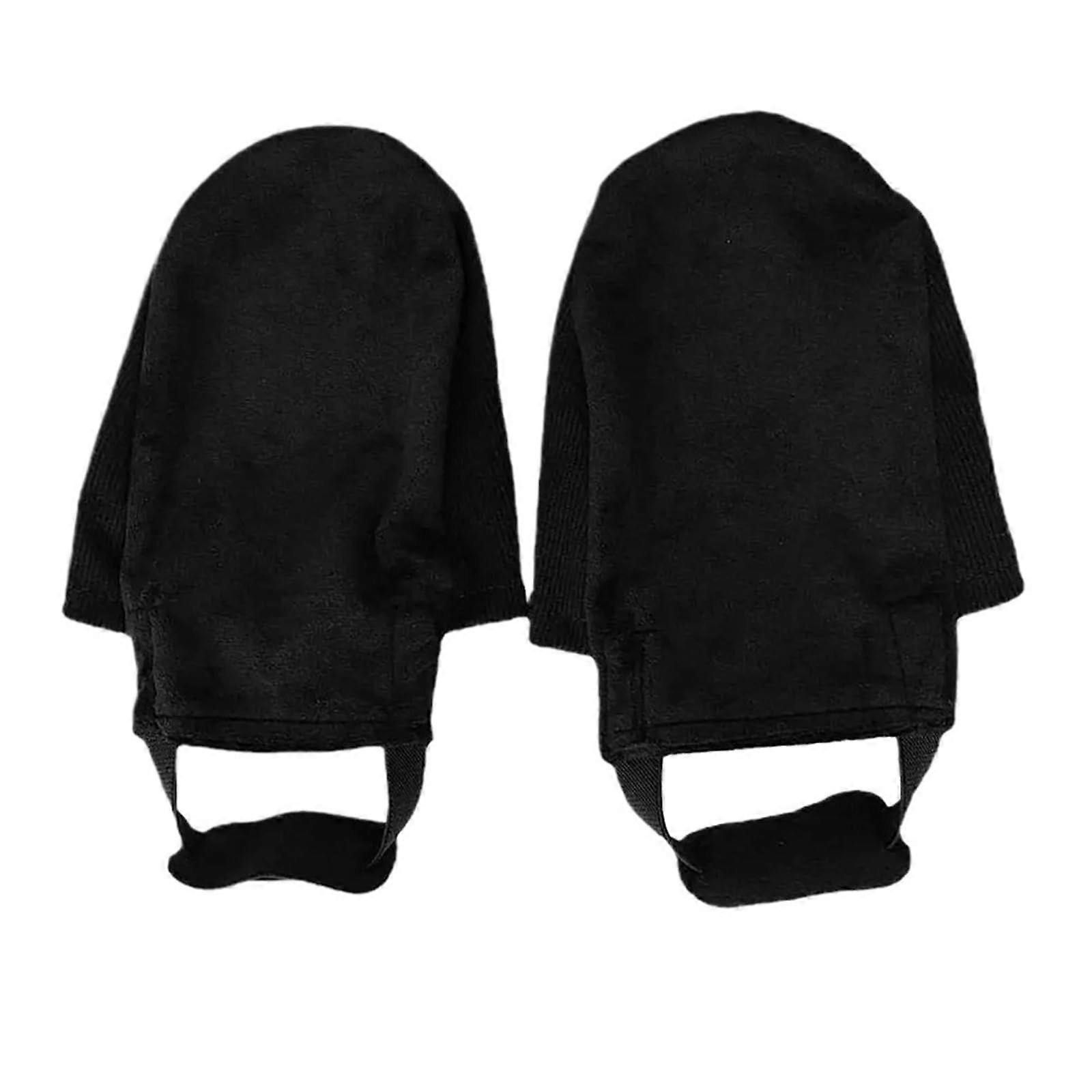 Bowling Shoe Covers 3 Pairs Non-Woven Fabric With Elastic Cord Black For Keeping Floors Clean