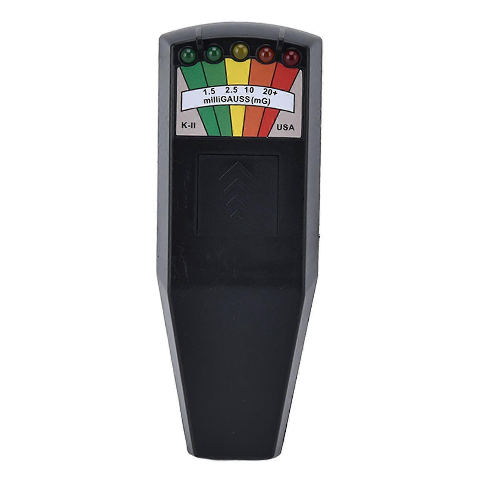 EMF Detector Colored LED Light Sensitive EMF Magnetic Field Radiation Tester Home Appliance Radiation DetectorBlack