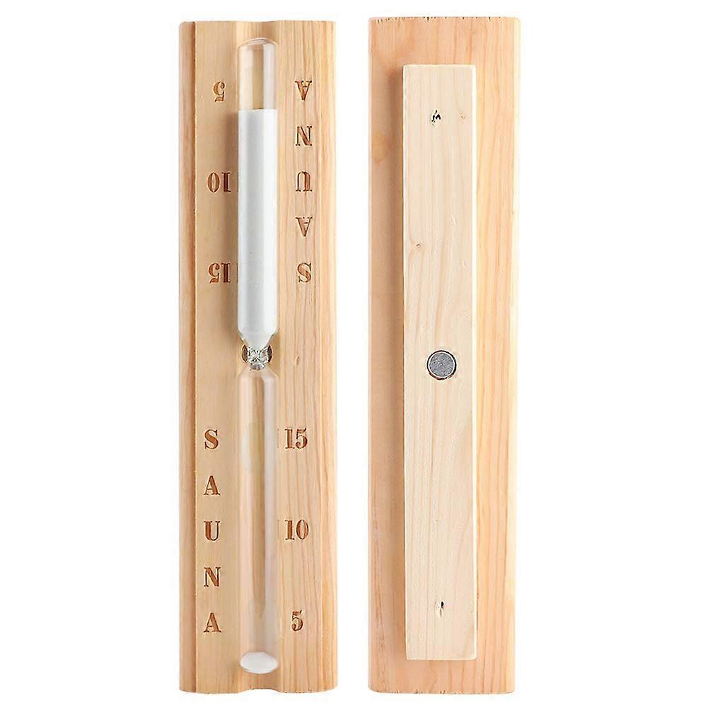 Sauna Timer Wooden Hourglass 15Minute Sand Timer Countdown Clock For Sauna Accessories