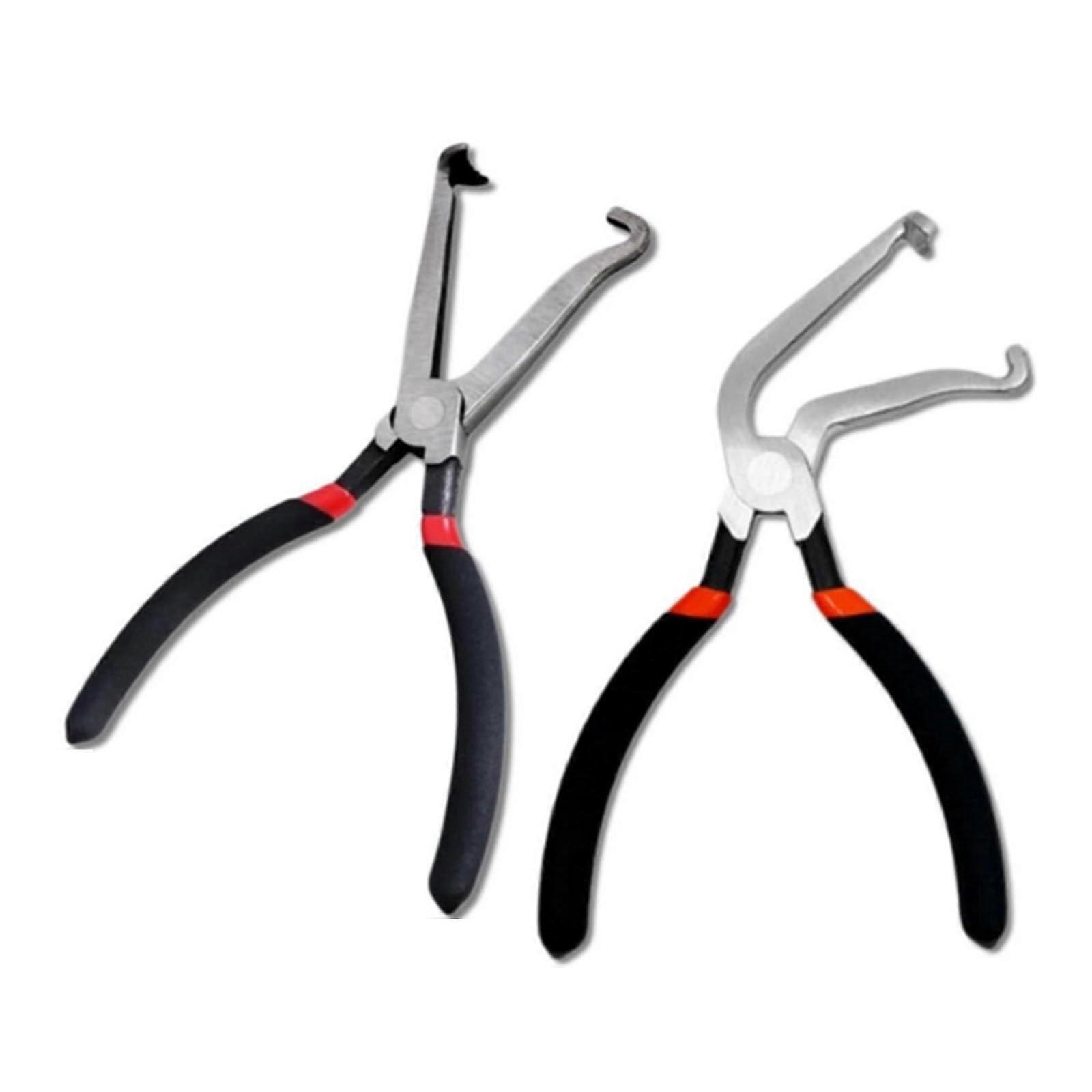 Fixion Tools Pliers Electrical Disconnect Pliers For Cars, Fuel Line Disconnect Tool Set, PushTab Plug Removal, Red
