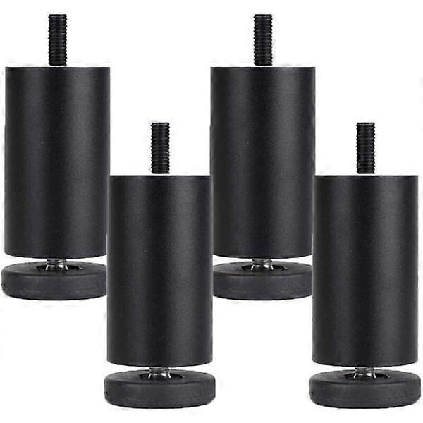 Aluminum alloy round furniture legs, set of 4, rotatable and height-adjustable