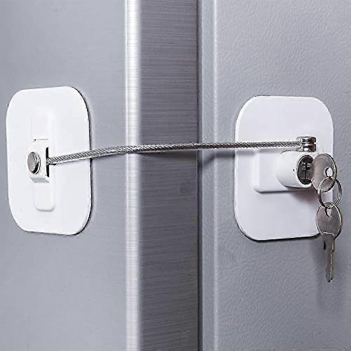 Childproof Lock for Refrigerator and Freezer, White, Single Unit