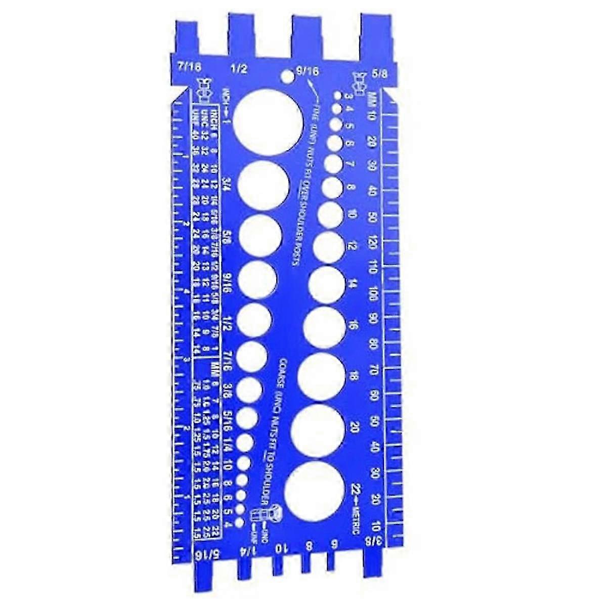 Nut bolt thread gauge for accurate bolt size measurement