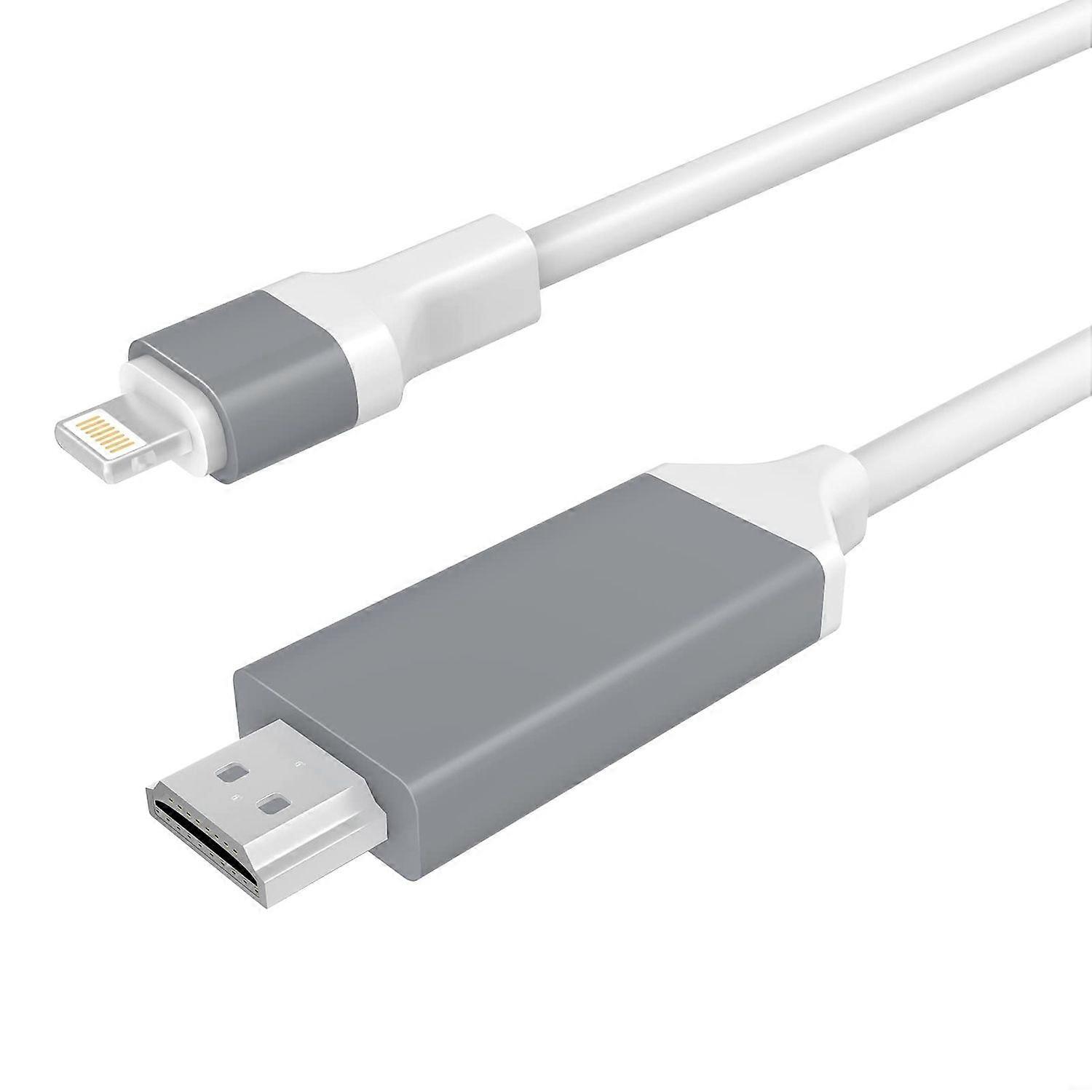 Lightning to HDMI,Apple MFi Certified Lightning to HDMI Adapter iPhone to HDMI Adapter 2K HD TV Connector Cable Sync Screen Converter for iPhone iPad