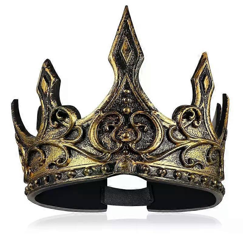 1pc Men King Medieval Crown Headband Soft PU Foam Crown Men S Crown Headdress Party Props (Random Pattern) 68cm