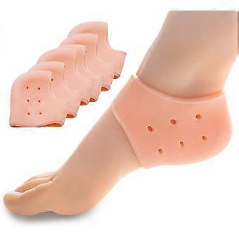 Silicone Heel Protector, Strong Breathable Heel Protectors, Heel Cups for, Fast Heel Pain Relief, for Men and Women, Skin Color 3 Pairs-