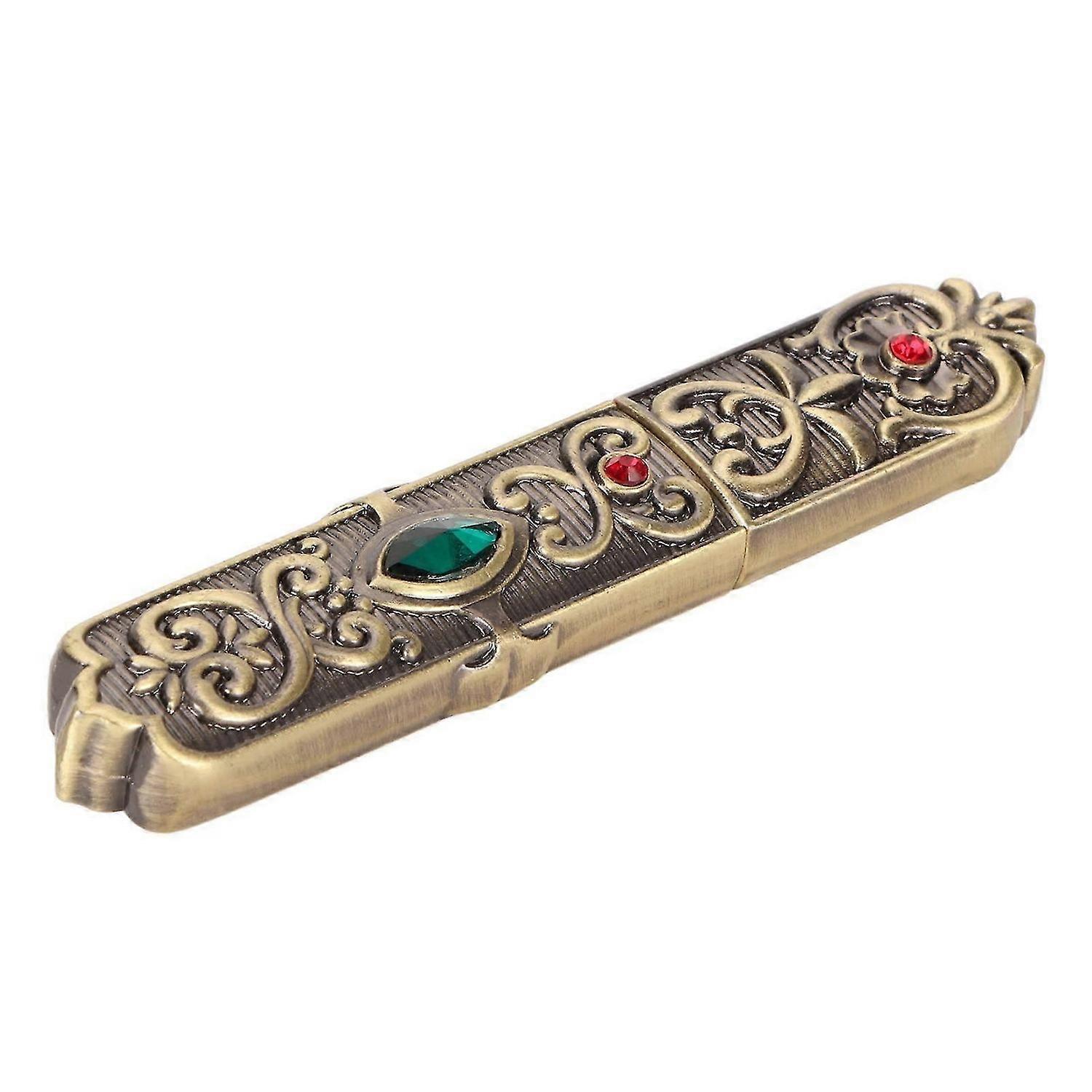 2025 Latest Model Vintage Needle Case Carved Pattern Set Rhinestone