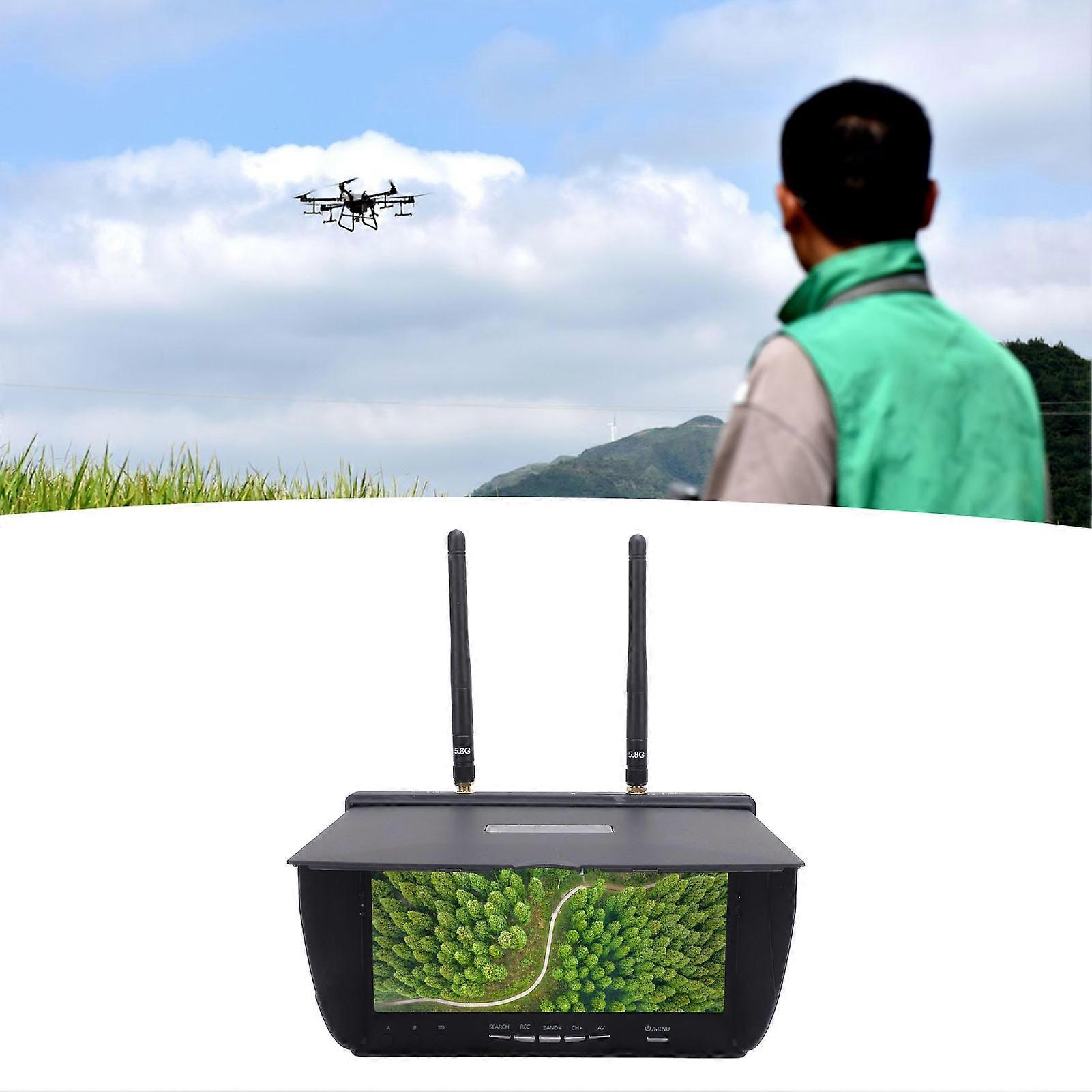 5.8GHz 7 Inch 800x480 FPV LCD Display with DVR 2000mAh Battery