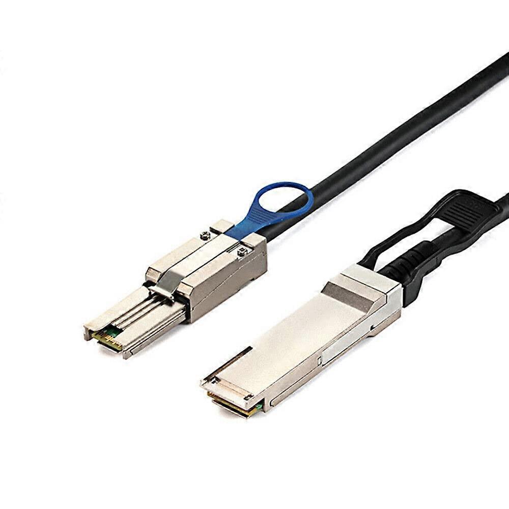 QSFP 40g SFF8436 to MiniSAS HD SFF8088 Adapter Cable DS4243 and DS4246 Compatible, 2m Length, Black