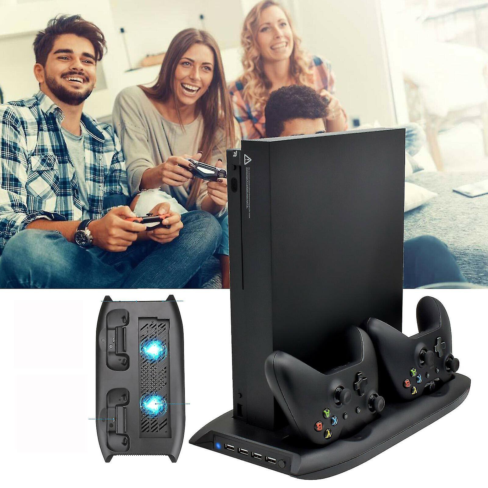 Xbox One X Dual Controller Ladestation Vertikaler Ständer Lüfter
