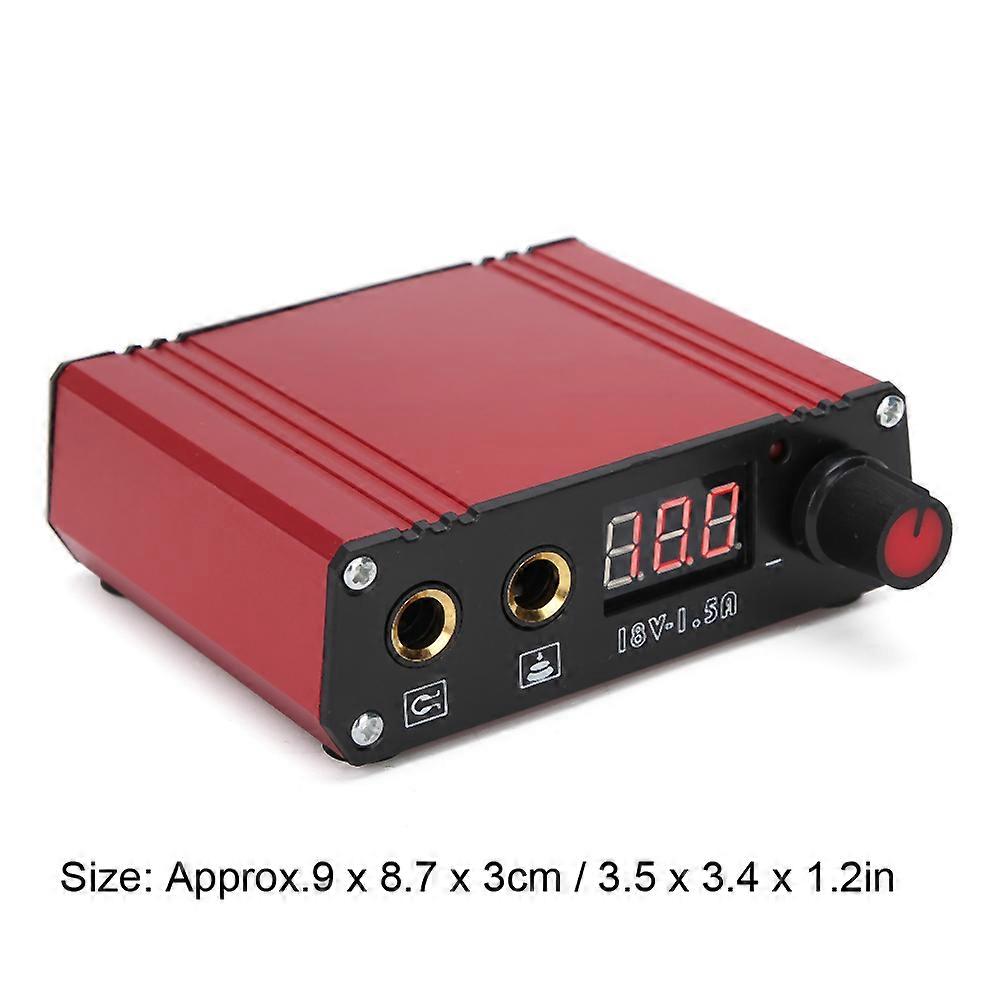 Mini Digital Dual Mode Tattoo Power Supply 9x8.7x3cm Red