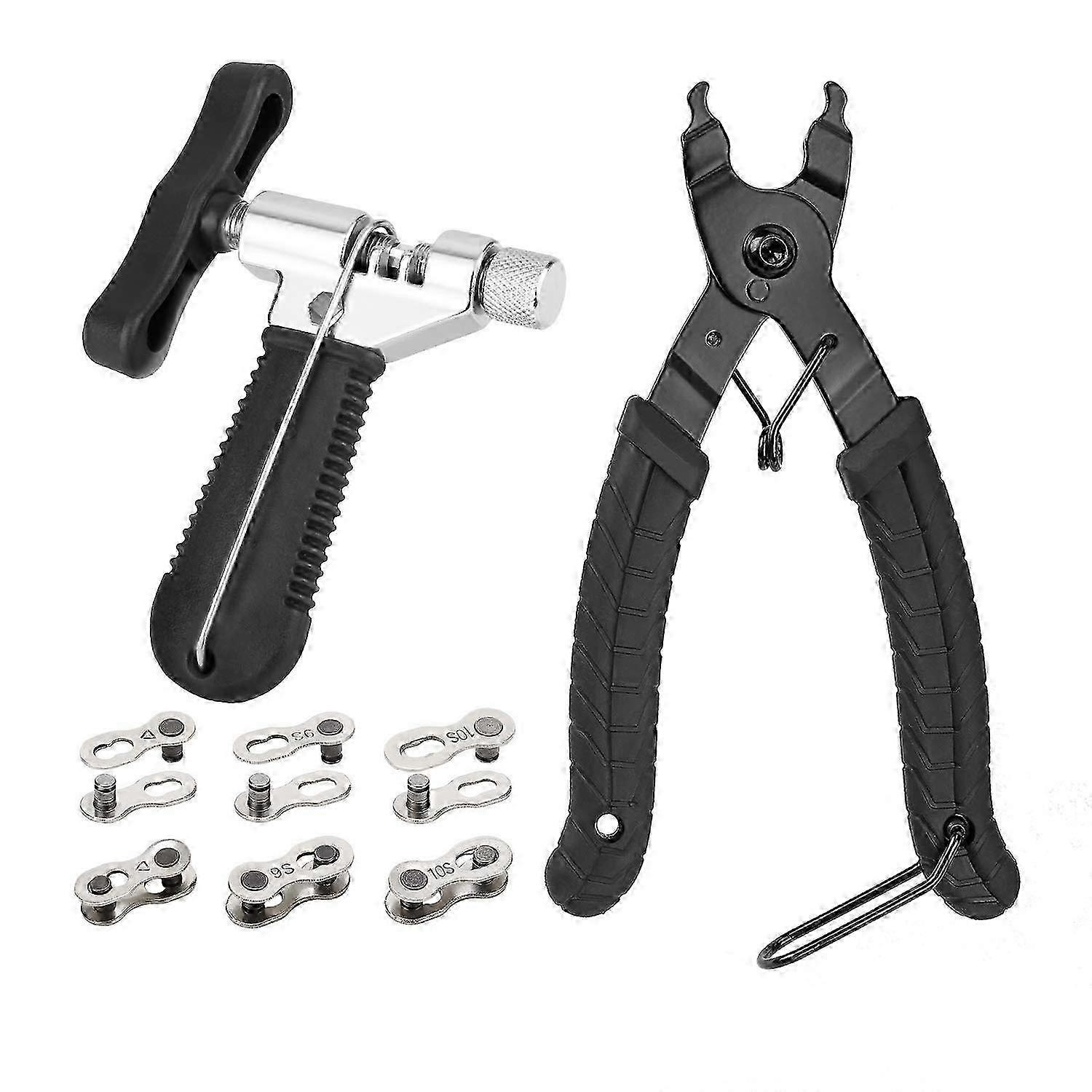 Bike Link Plier,Chain Breaker Splitter,6 Pairs Bicycle Missing Link, Chain Plier Quick Link Opener Remover Plier