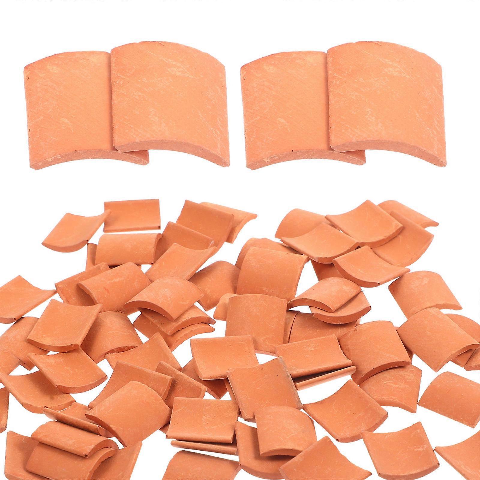 DIY Miniature Roof Tiles Simulated Small Roof Tiles Models 320Pcs