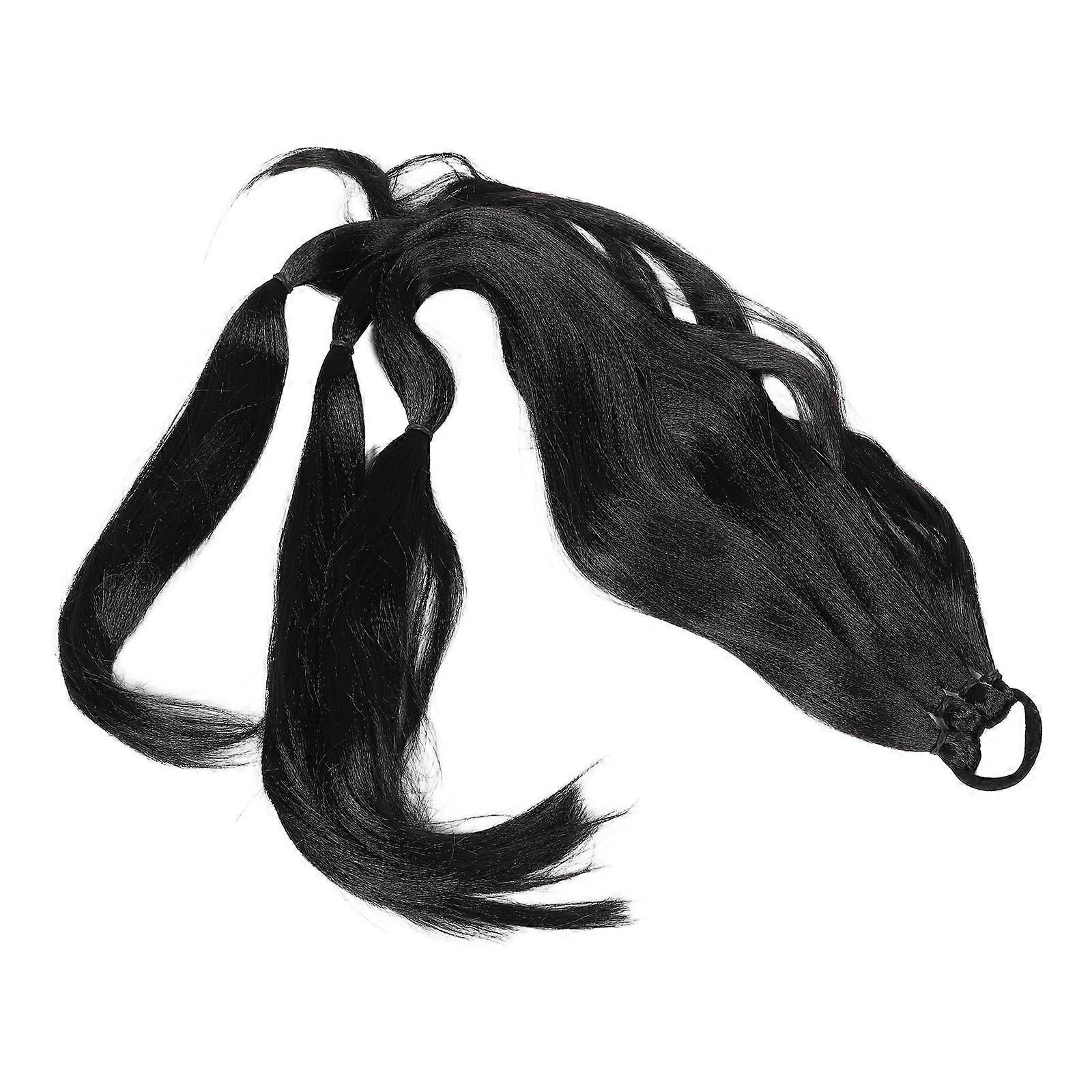 Synthetic Black Ponytail Extension 5Pcs for Decoration