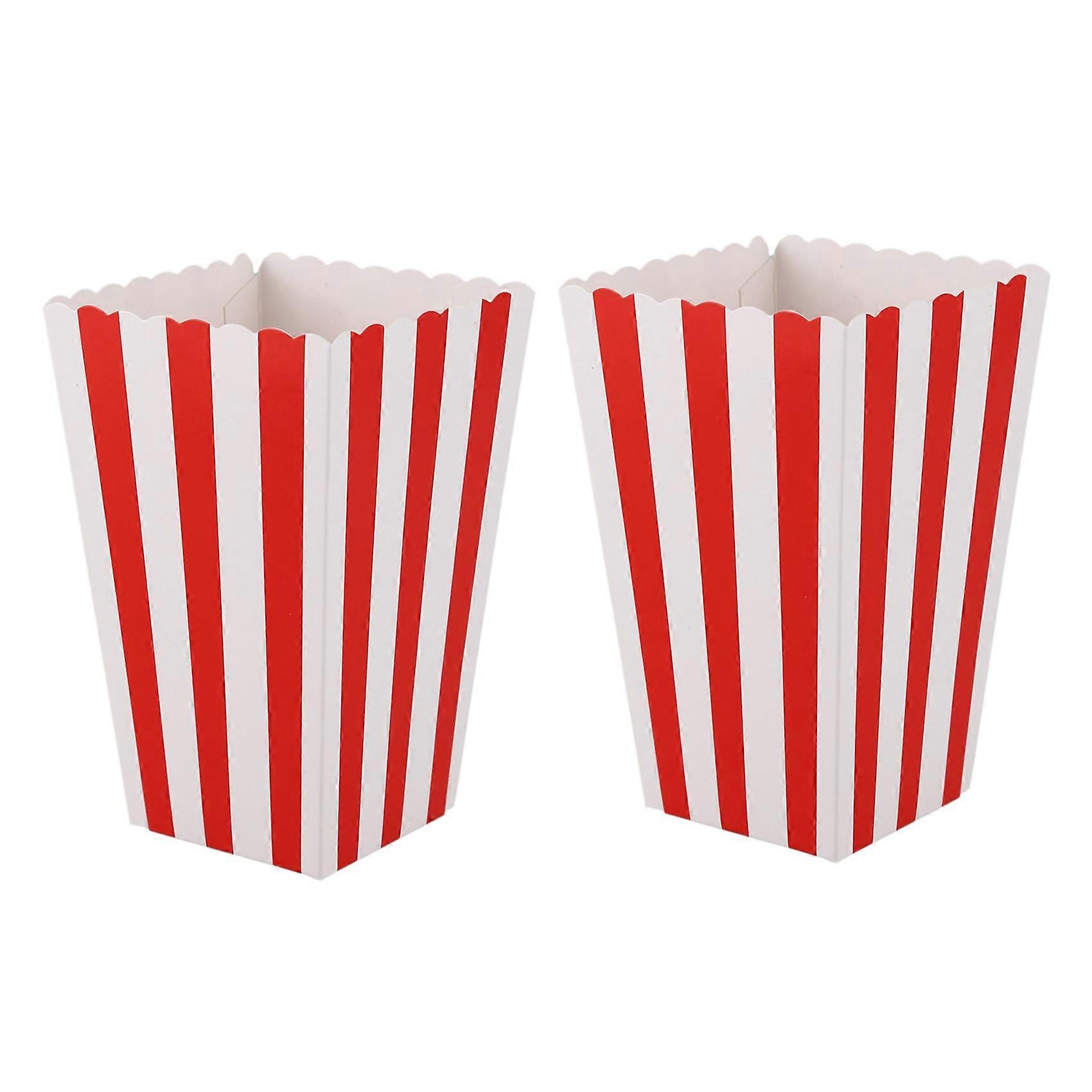 24 Cinema Treat Party Small Candy Favour Popcorn Bags Boxes,Red