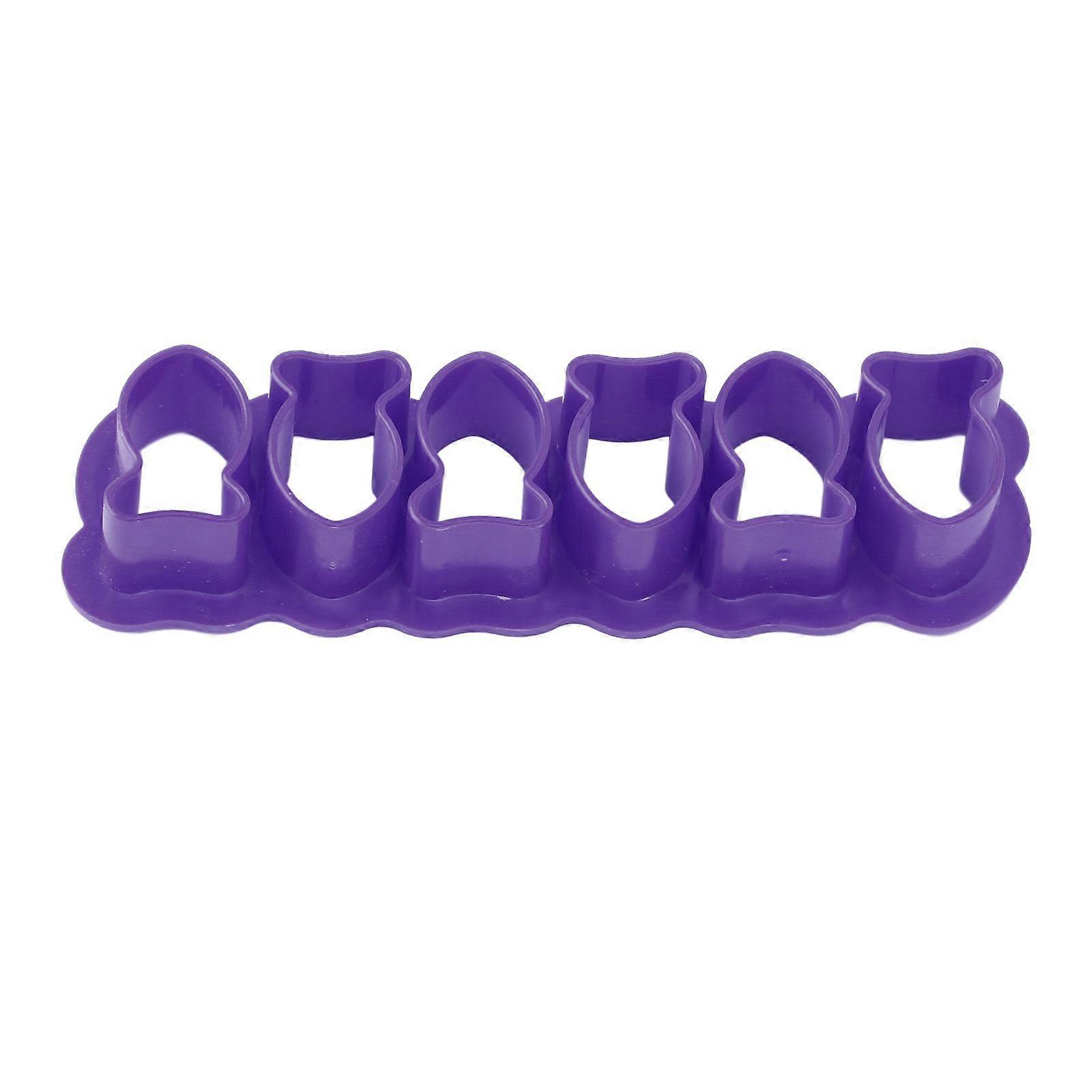 5pcs Fish Cracker Cookie Cutters for Baking Mini Plastic Fish Biscuit Cutter for Tiny Treats Fish Shaped Foods Purple