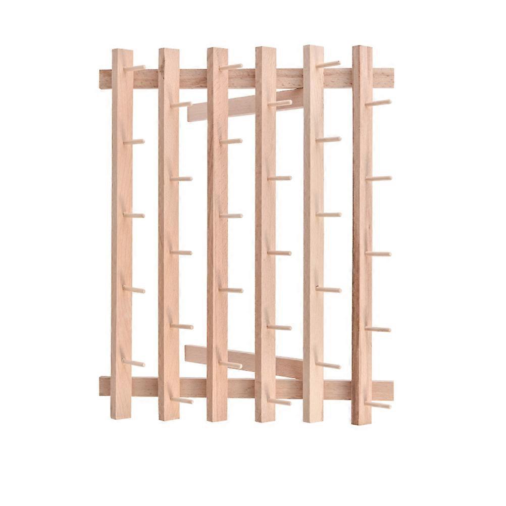 Thread Stand Holder Wood Rack for Sewing Storage 3Pcs 30 Spool Cone Organizer