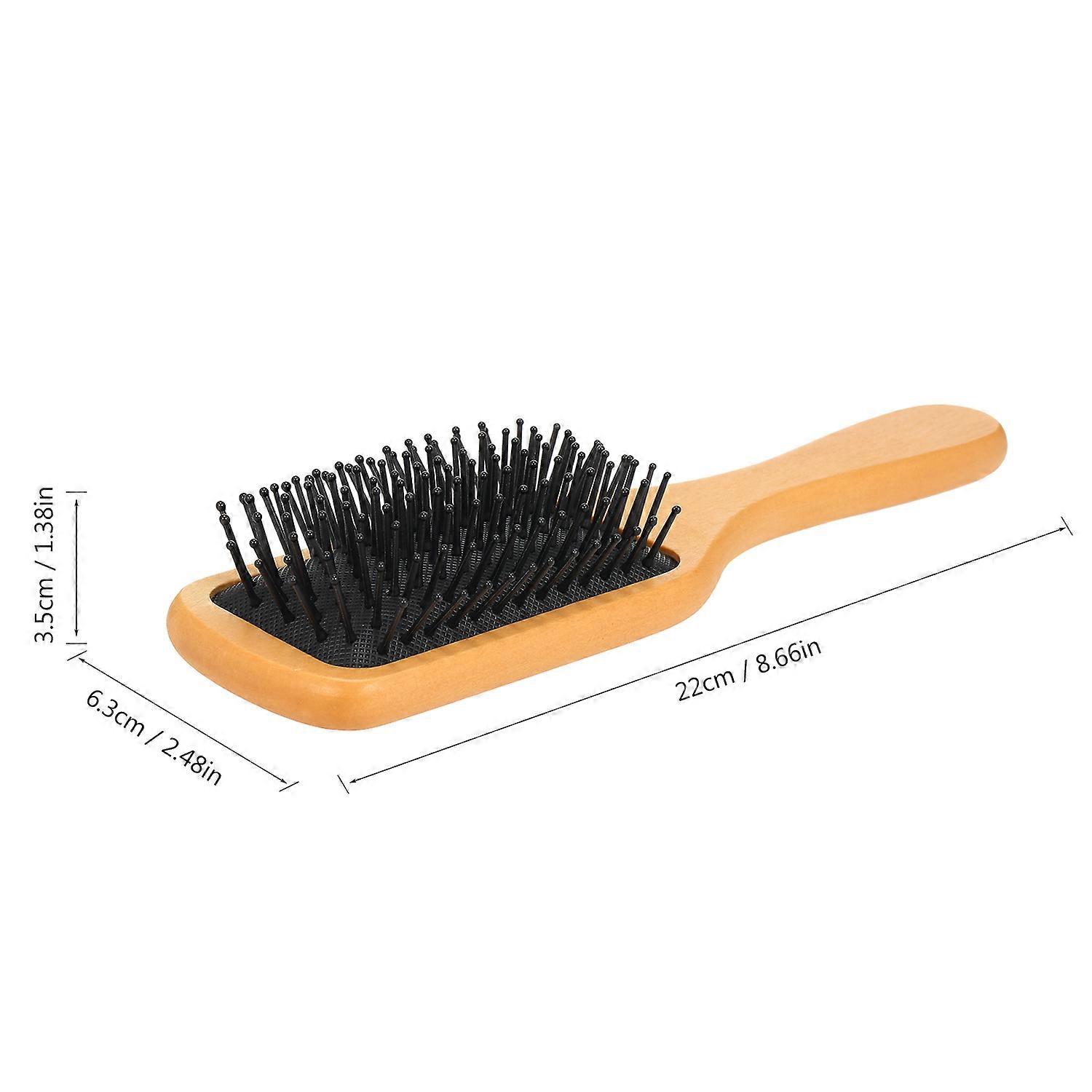Comb Hair Comb Square Air Cushion Comb Wooden Spa Massage Natural Wood Inserts Combs Anti-static Suitable for Ladies Men and Children