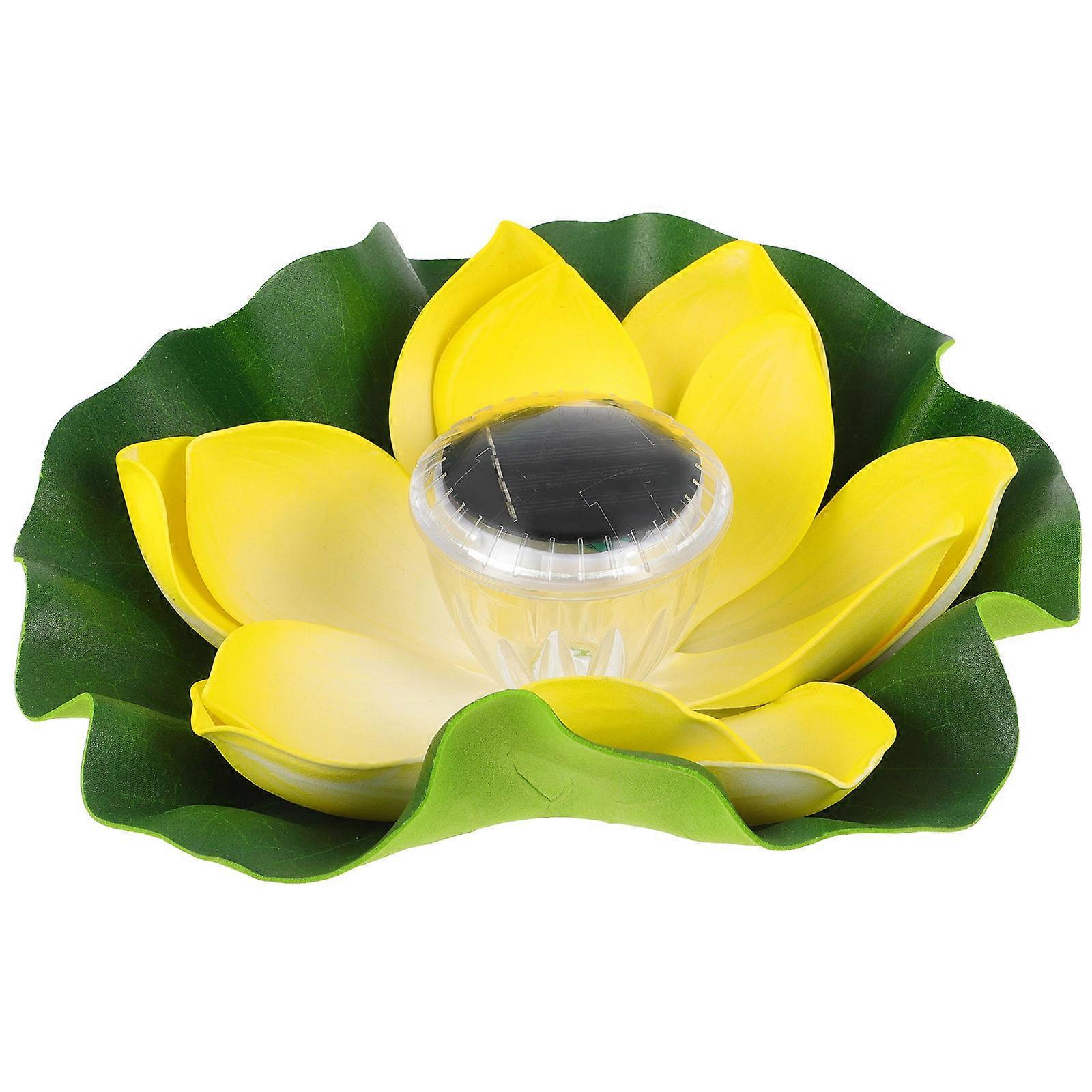 Lotus-Flower Light Decor for Pool Use Solar Power Lotus-Shape Lamp